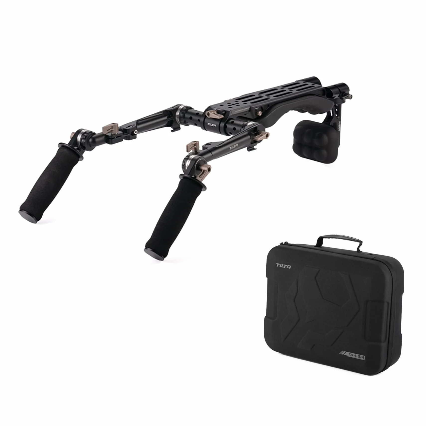 TILTA TA-LSR-B-2 Lightweight Shoulder Rig Rosette Handgrip Dual Baseplate para Sony A1 A7S III A7M4 FX3 R5 R5C GH6 Red Komodo