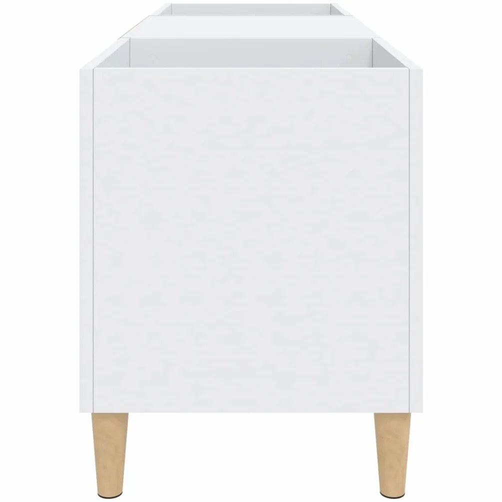 LAPOOH Mueble para Discos Madera contrachapada Blanco 121x38x48 cm, Estanteria CD, Mueble Tocadiscos, Mueble para Discos, Mueble para Vinilos, Mueble para Tocadiscos - 831925