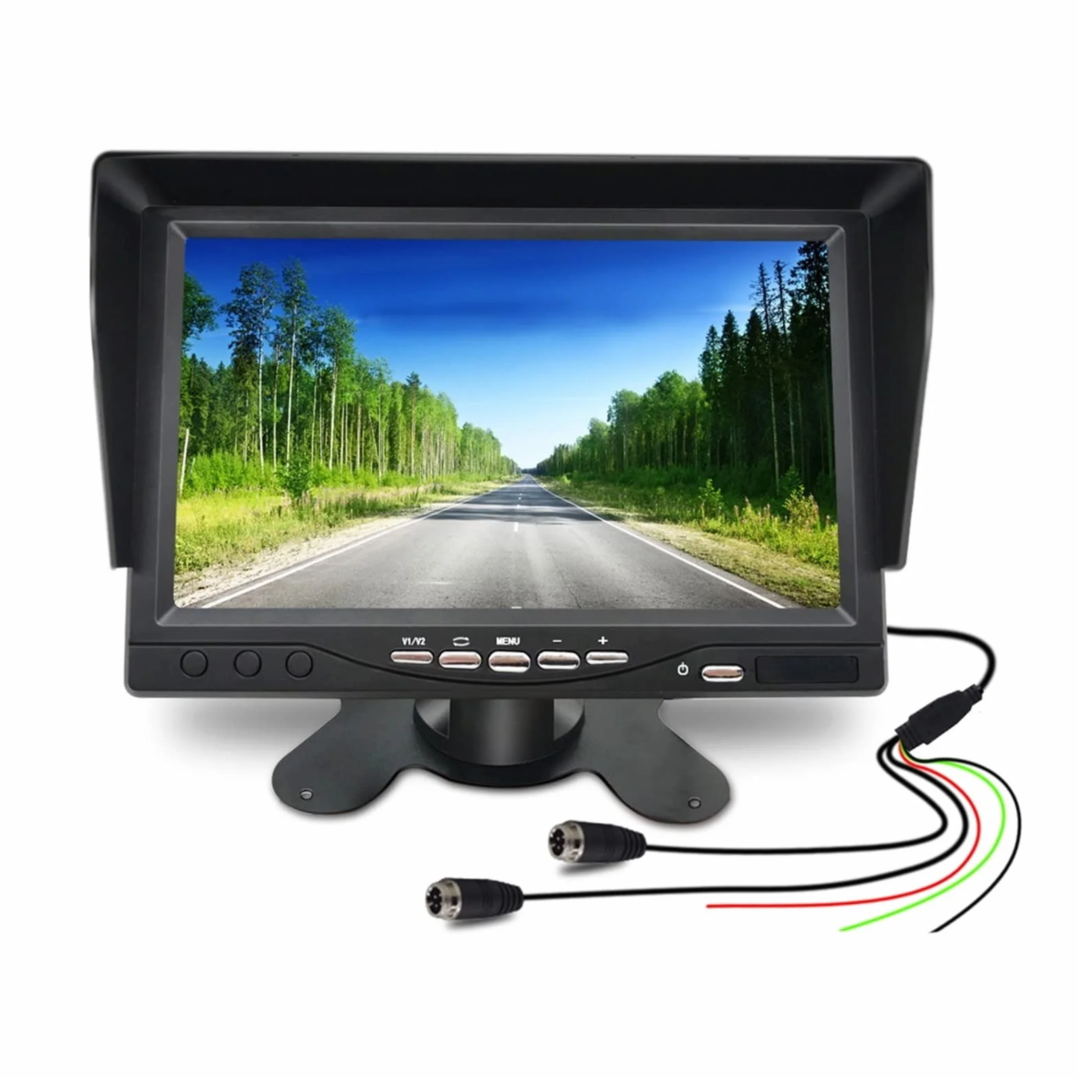 Navegador GPS para Coche con Cámara de Respaldo Visión Nocturna Impermeable para Camiones
