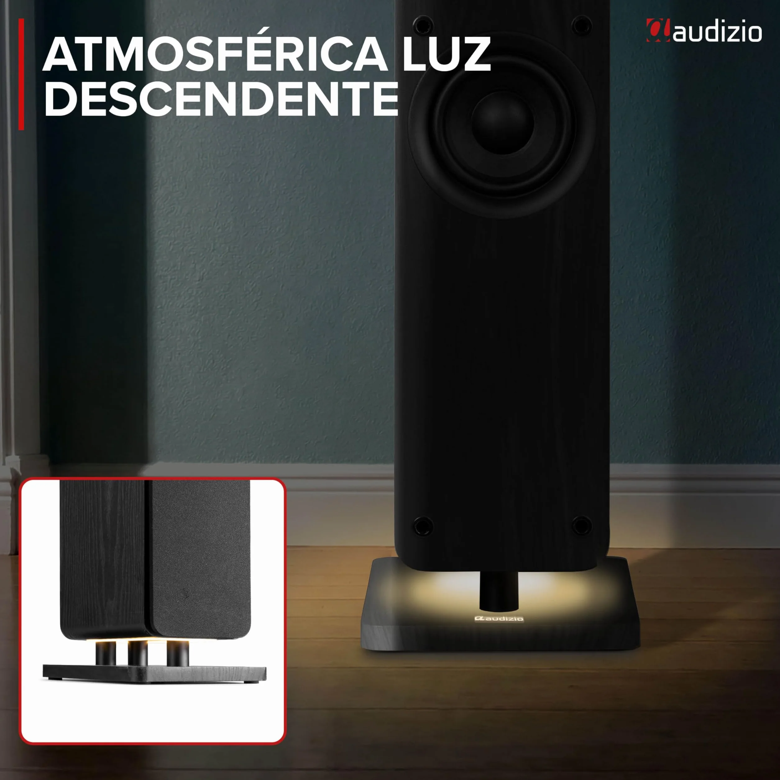 Audizio Arco Altavoz Bluetooth Potente 160W Torre con Amplificador Incorporado Negro