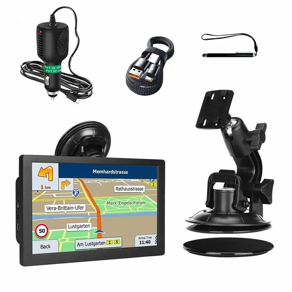 Navegador GPS 9 pulgadas para camiones conductores comerciales Europa Reino Unido mapas