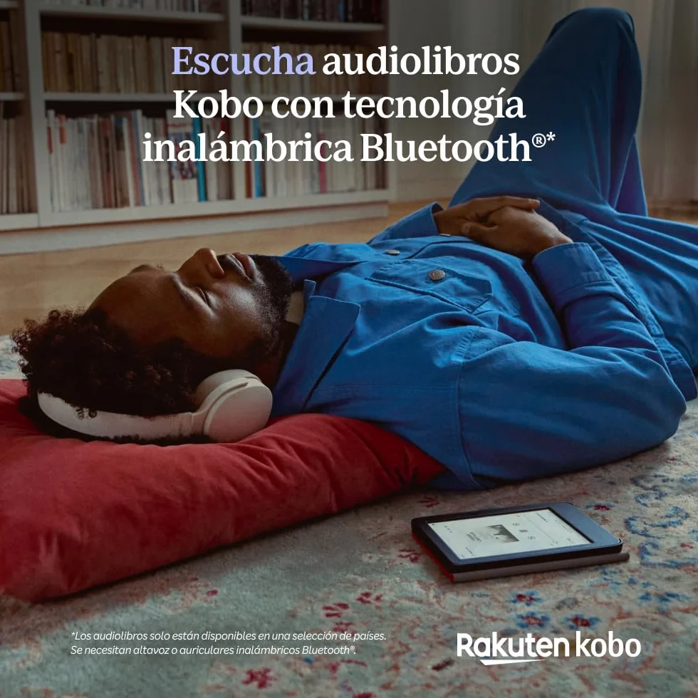 Kobo Clara Colour eReader 6" E Ink Kaleido 3 Pantalla Color sin Reflejos Modo Oscuro Resistente al Agua Audiolibros 16 GB Negro