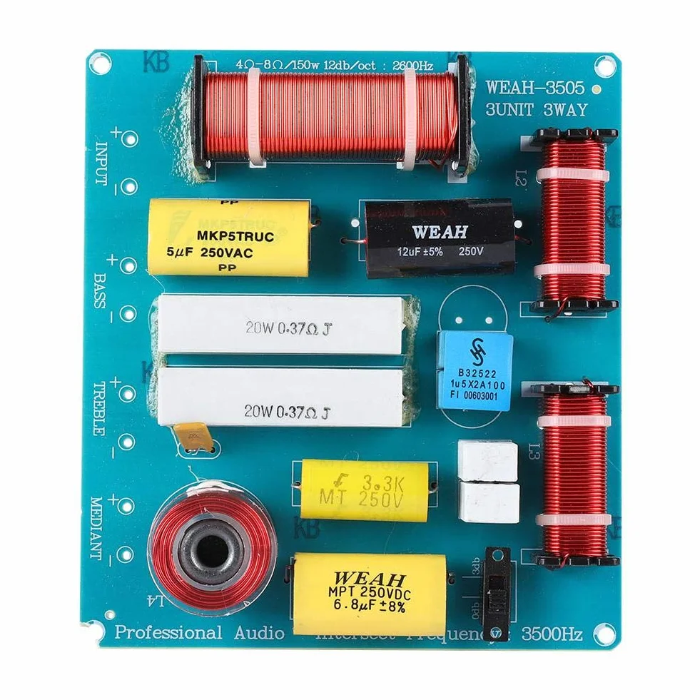Divisor de frecuencia de 3 vías 300W para altavoz KTV DIY