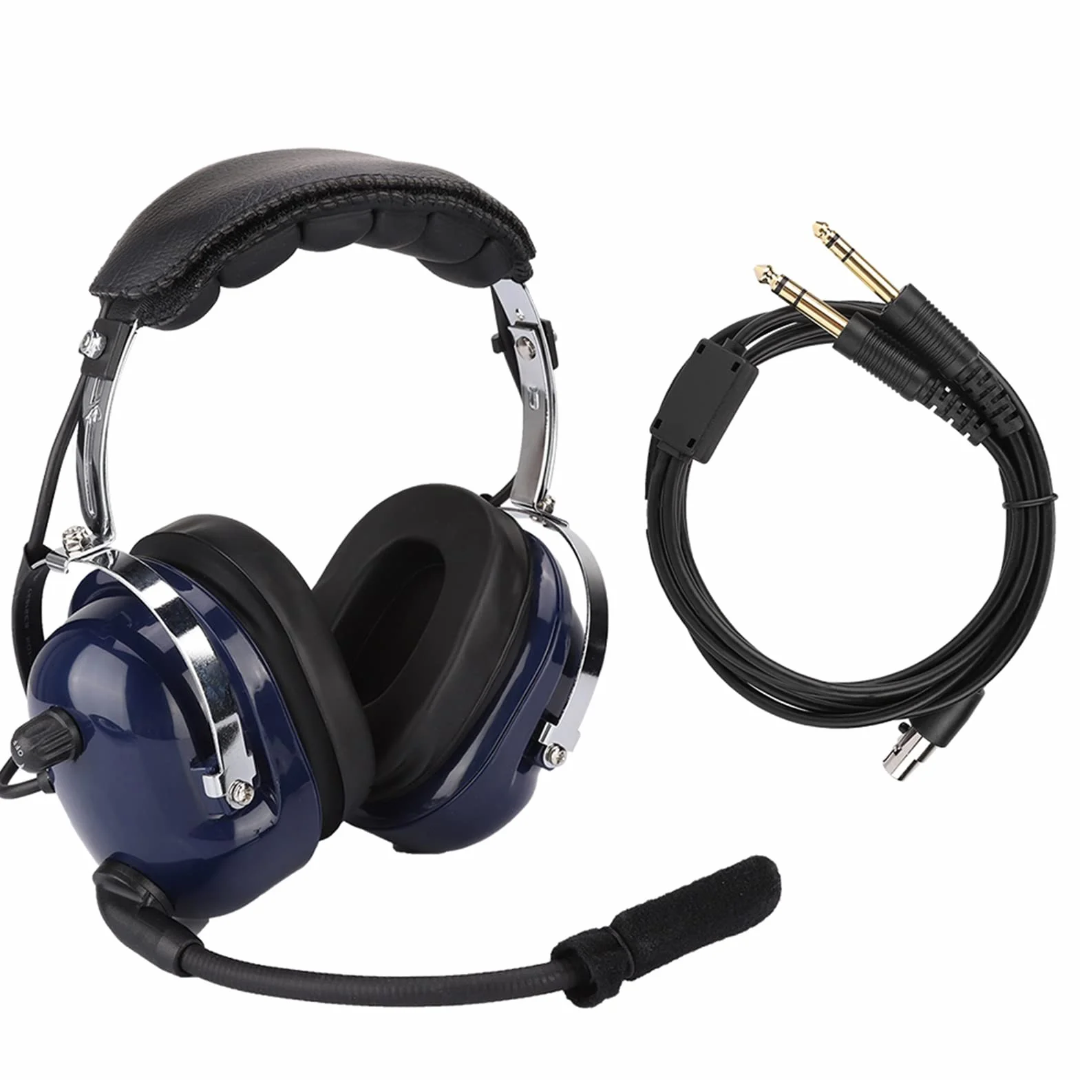 Auriculares De Aviación General 24db, Auriculares De Piloto De Doble Enchufe, Auriculares De Reducción De Ruido De 3,5 Mm para Pilotos