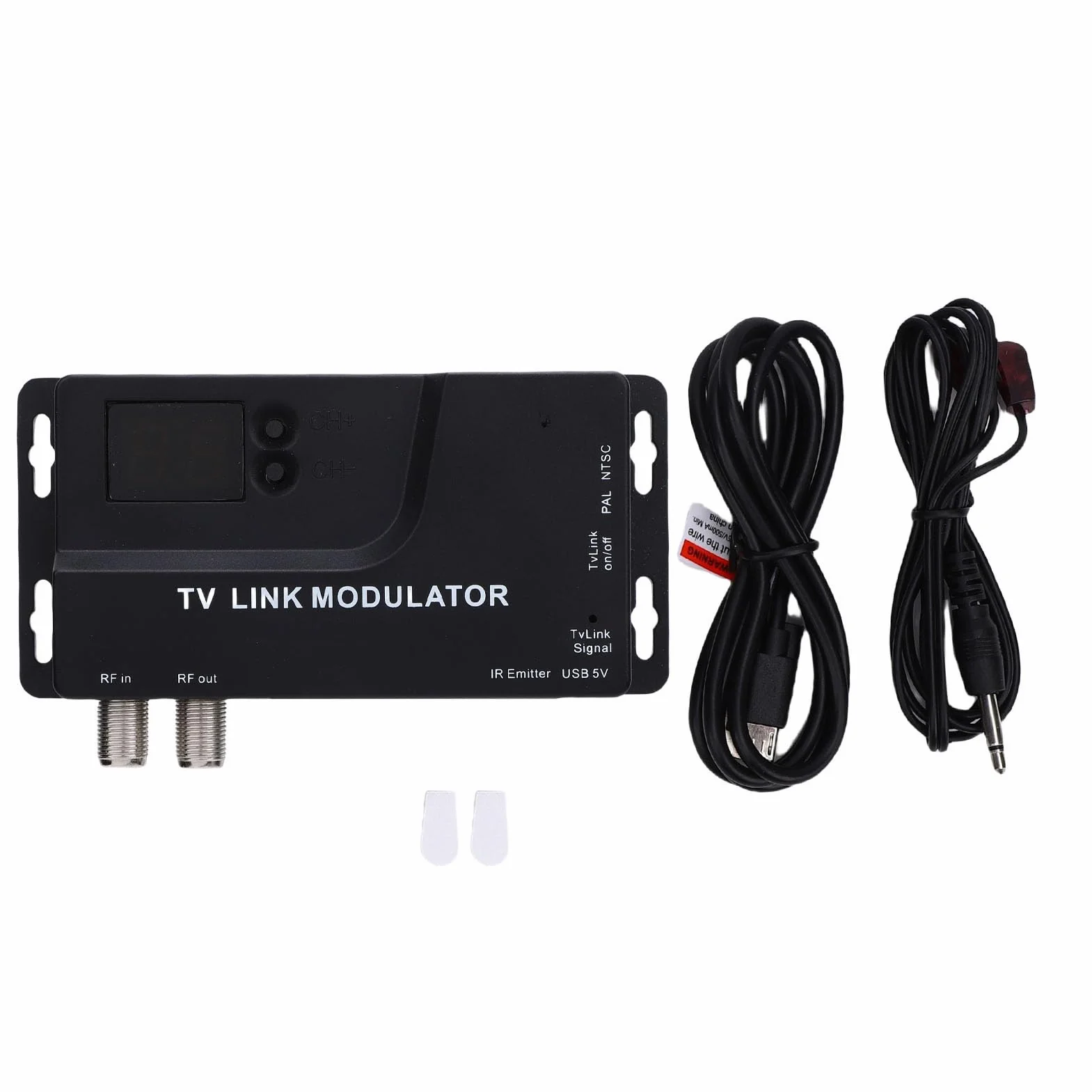 Topiky Modulador HDMI a RF, Convertidor Coaxial VHF UHF AV a RF para Formato TV PAL NTSC, Micro Modulador de TV RF, Conmutador de Canal de 471,25 MHz a 885,25 MHz Convertidor Coaxial