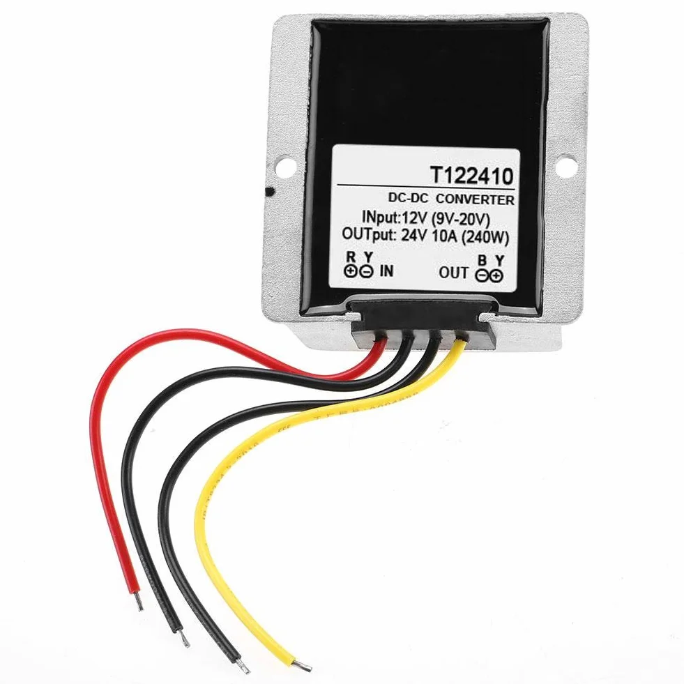 DC-DC 12V a 24V Aumento del Convertidor Incremente el Voltaje del Suministro de Energía Regulador del Convertidor 10A 240W