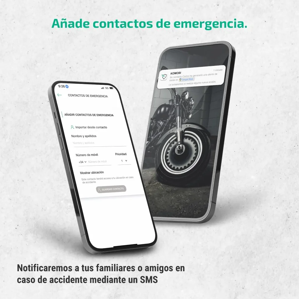 KOMOBI Pro MAX Localizador GPS para Moto con Alarma Antirrobo, Seguimiento en Tiempo Real, Detección de Accidentes y Aviso al Móvil. 3 años de suscripción