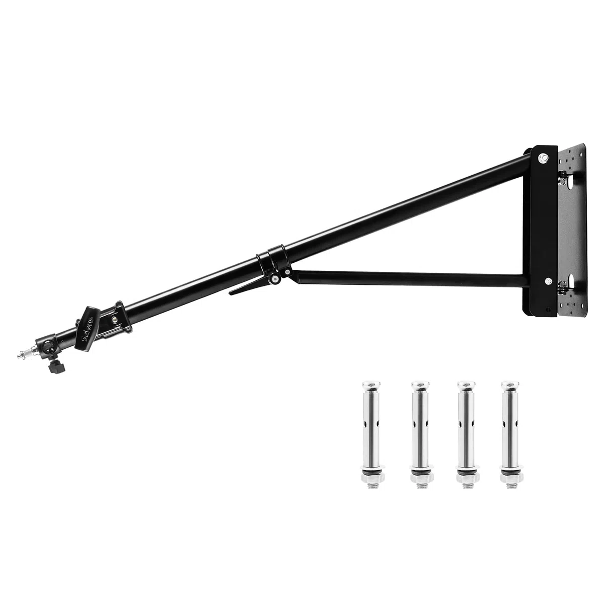 Selens Brazo triangular de 180 cm, rotación flexible de 180°, cámara de montaje en pared, para fotografía y estudio fotográfico, anillo de luz, caja