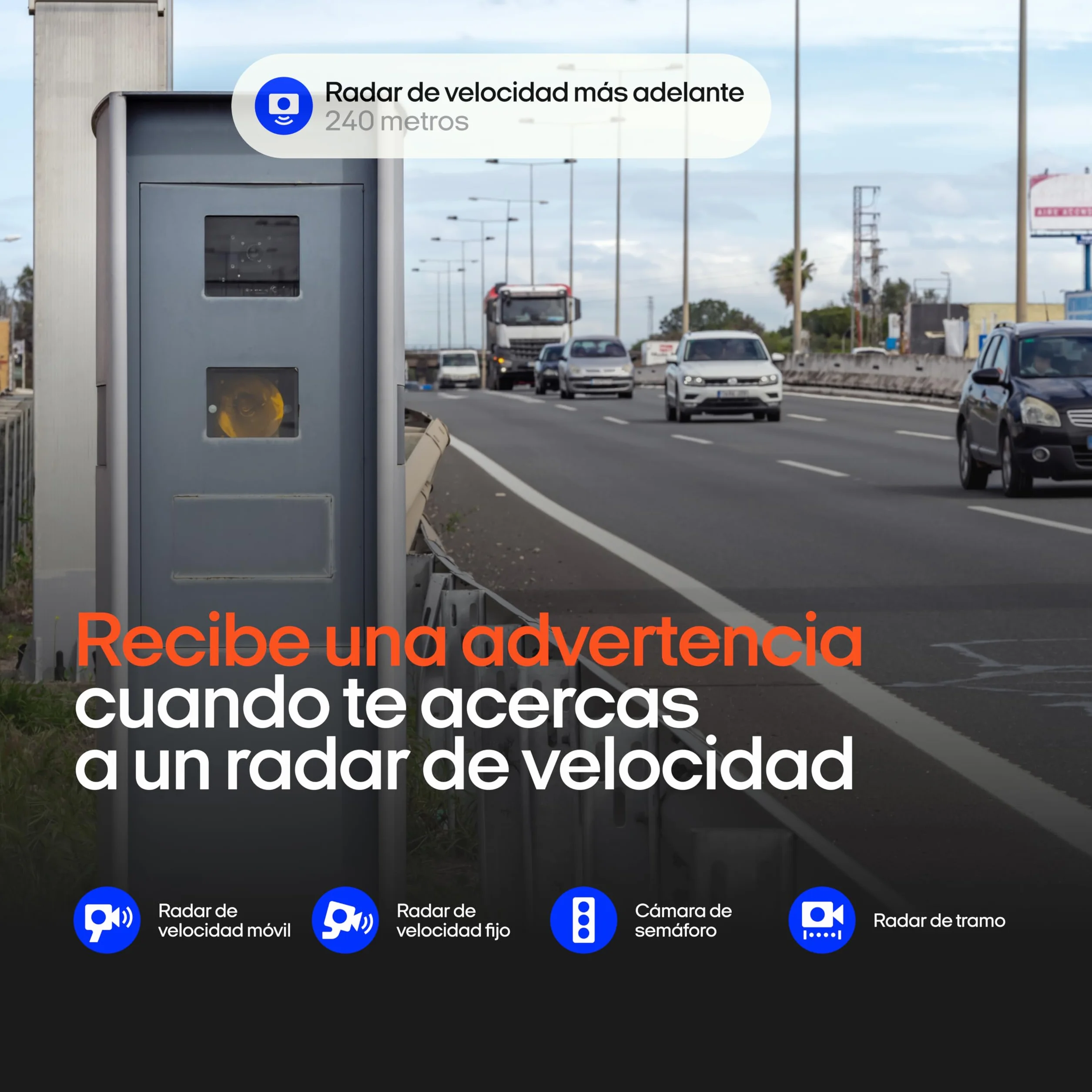 OOONO Co-Driver 2 Alertas de radares y peligros en Tiempo Real Recargable USB-C Compatible con Apple CarPlay y Android Auto