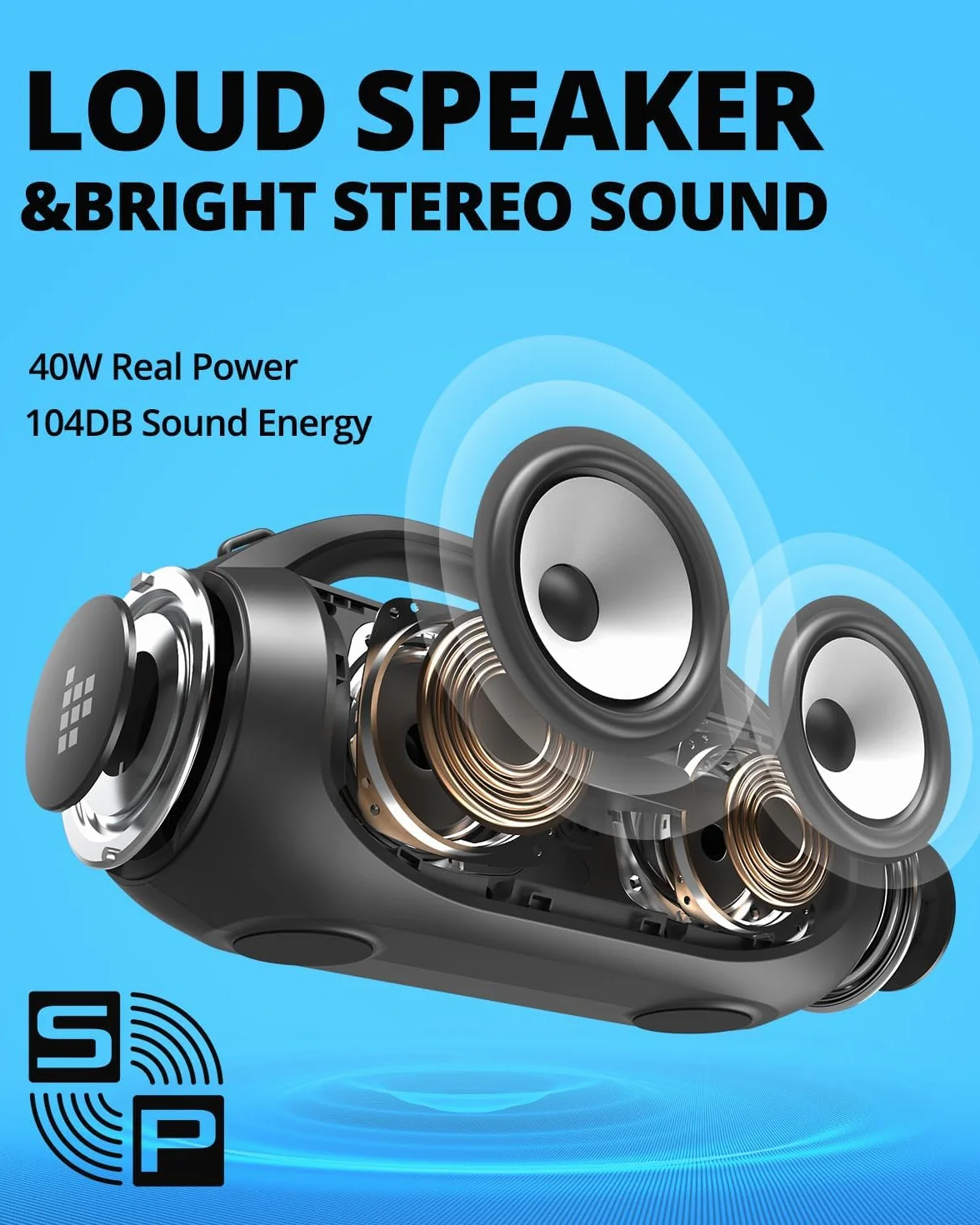 Tronsmart Bang SE Altavoz Bluetooth 40 W IPX6 24 Horas Autonomía Bluetooth 5.3 AUX Micro SD