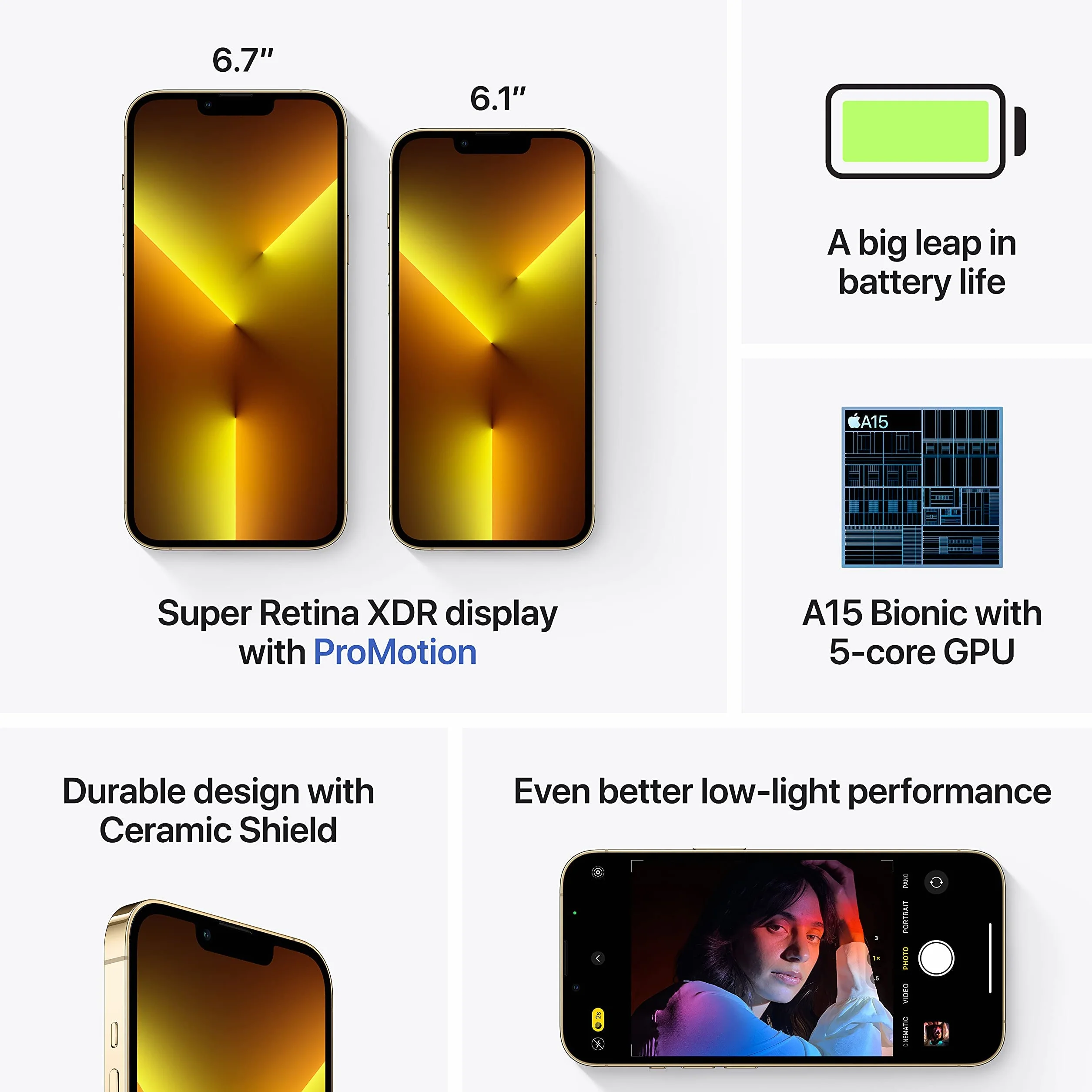 Apple iPhone 13 Pro 128 GB Oro Reacondicionado