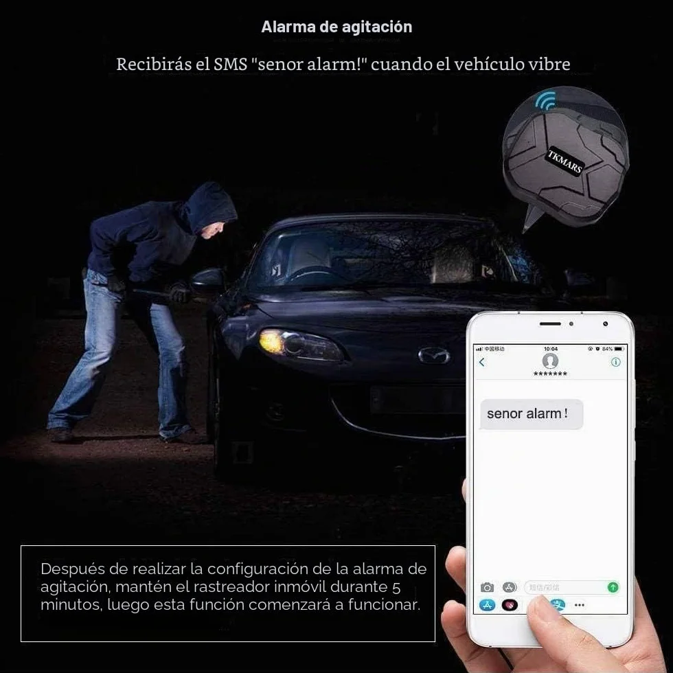 TKMARS Localizador GPS para Coche TK905 Rastreador sin Suscripción 90 días Espera 5000mAh Impermeable Antirrobo