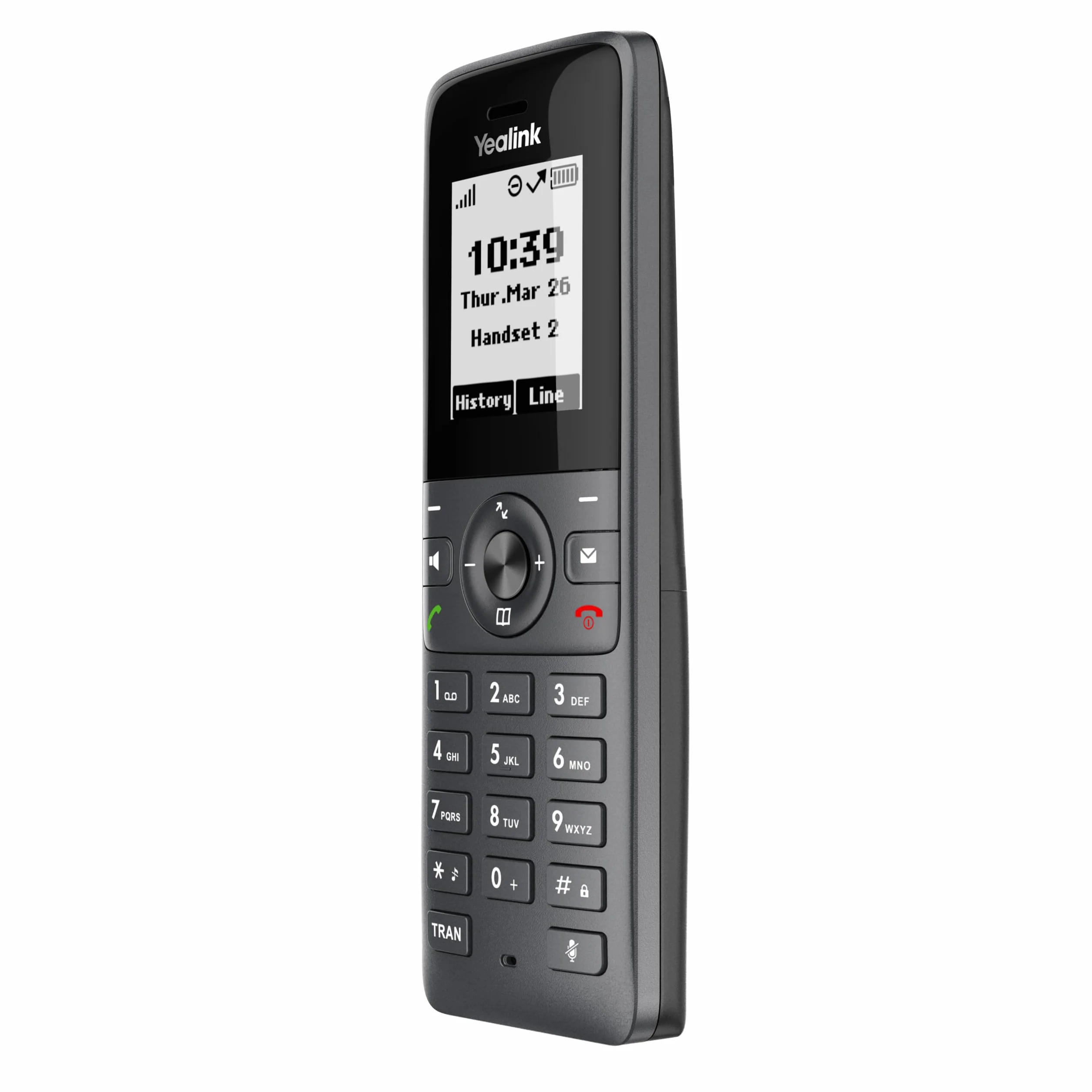 Yealink W71H DECT - Handset inalámbrico de 35 Horas, Pantalla LCD, Color Negro