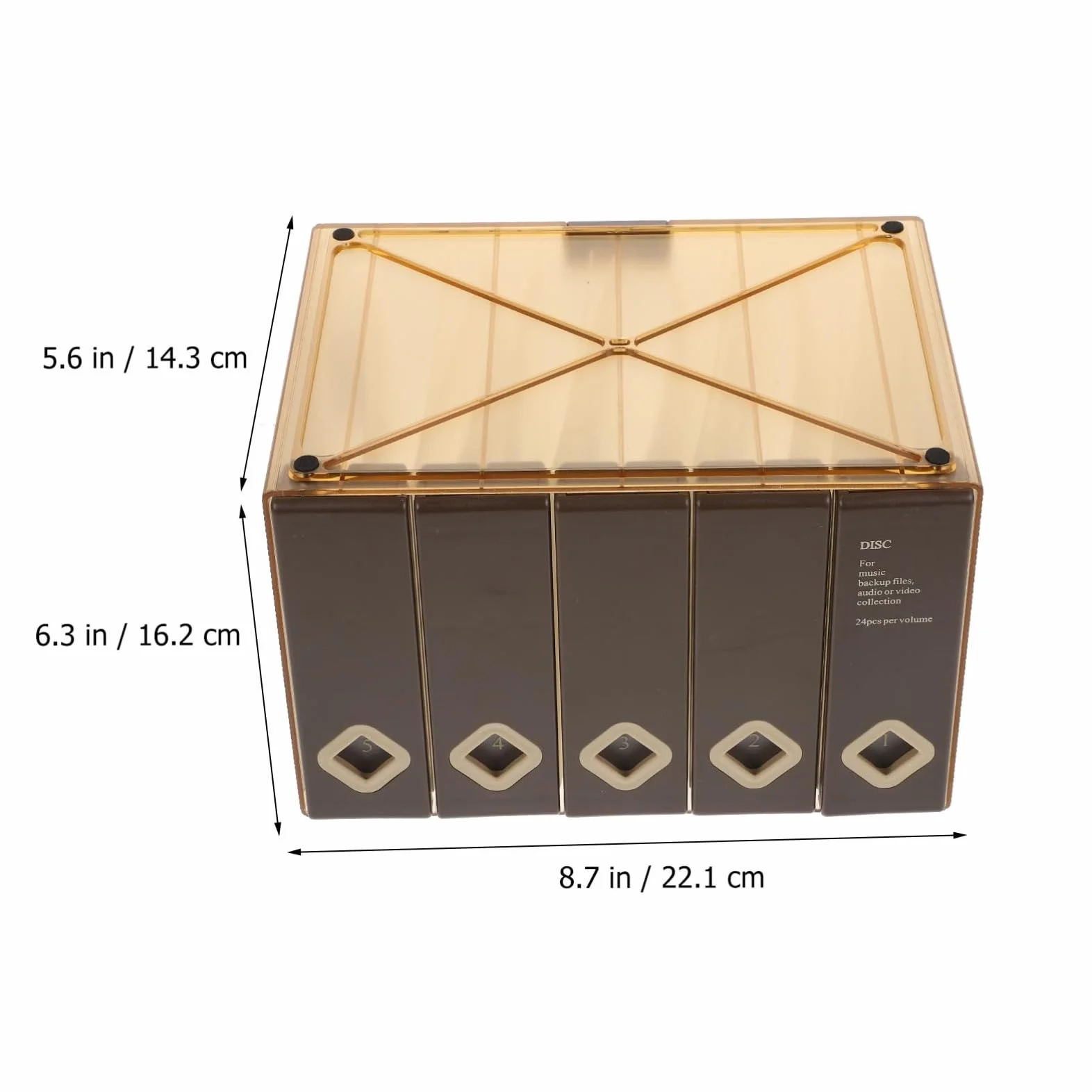 Luxshiny Estuche Adecuado para Almacenamiento en Casa para Guardar CD Capacidad Grande para 120 Discos, Protege Discos y Ahorra Espacio, Material Plástico y Tela No Tejida