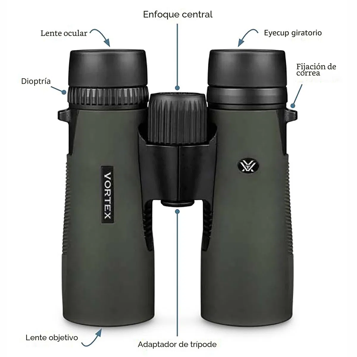 Prismáticos Vortex Diamondback HD 8x42 de Alta resolución - Óptica cristalina - Campo de visión de 130m a 1000m - para observadores de Aves y Cazadores Profesionales