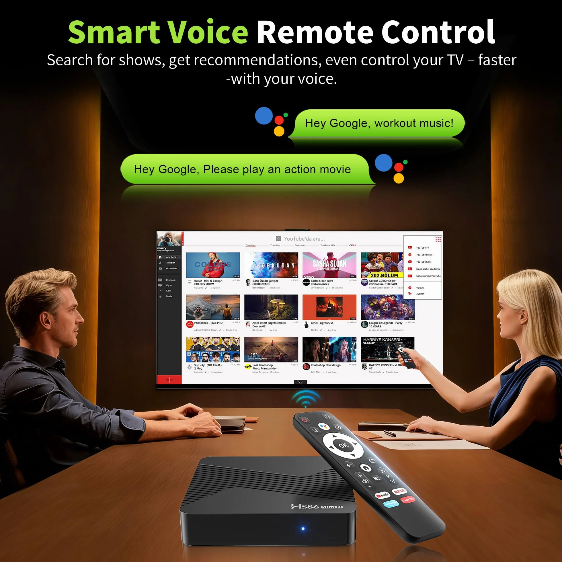 Android 14.0 TV Box, con procesador RK3528A de Cuatro núcleos, 4 GB de RAM y 32 GB de ROM, Compatible con 4K Ultra HD, Wi-Fi 6 de Doble Banda 2,4 GHz/5 GHz y Bluetooth 5.4 Smart TV Box