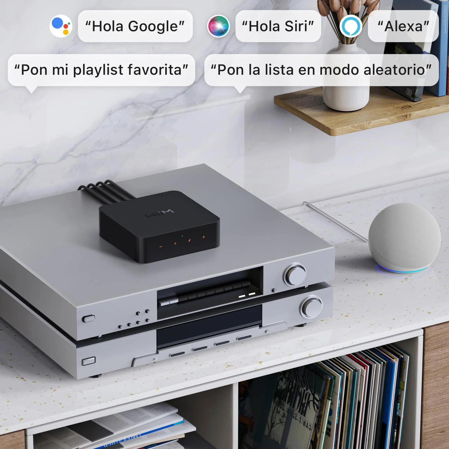 WiiM Pro Plus Receptor AirPlay 2, Google Cast Audio, WiFi Multiroom Streamer, Roon Ready, Compatible con Alexa, Siri, Google Assistant, Stream Hi-Res Audio de Spotify, Amazon Music, Tidal y más