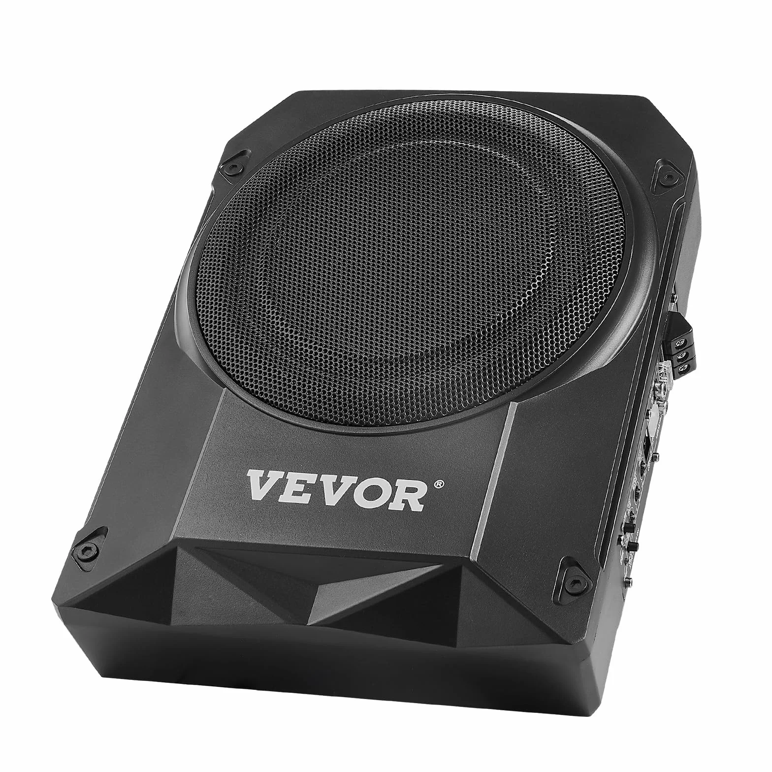 VEVOR Subwoofer para Debajo del Asiento para Automóvil 254 mm 400 W Altavoz Compacto para Coche Amplificador Incorporado Entrada Bajo Controlador de Volumen Control Remoto con Cable