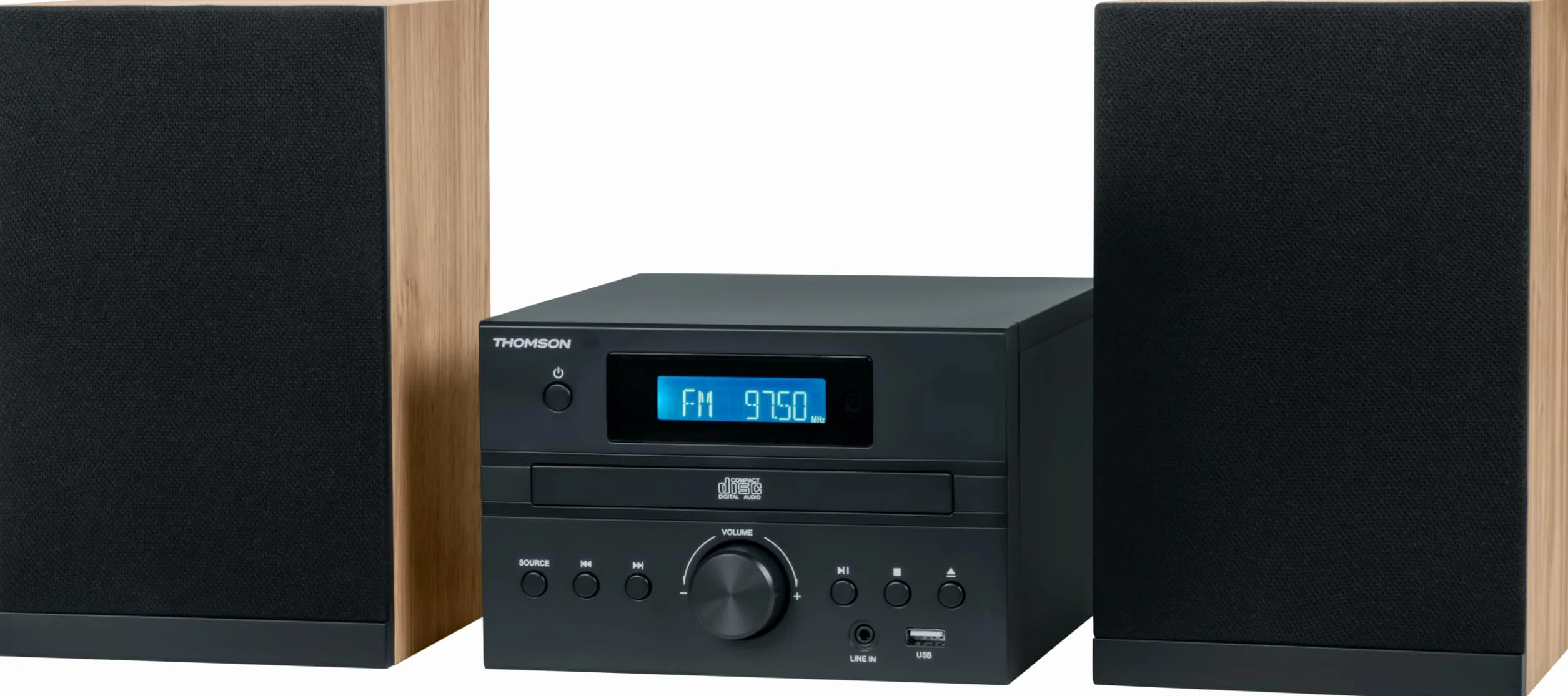 THOMSON Microsistema Bluetooth Radio FM CD MP3 USB 20W RMS 230 V