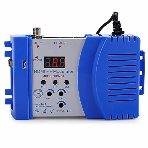 Modulador HD, Modulador HDMI Digital HDM68 RF VHF/UHF Frecuencia Accesorios de computadora Enchufe de la UE 100-240V