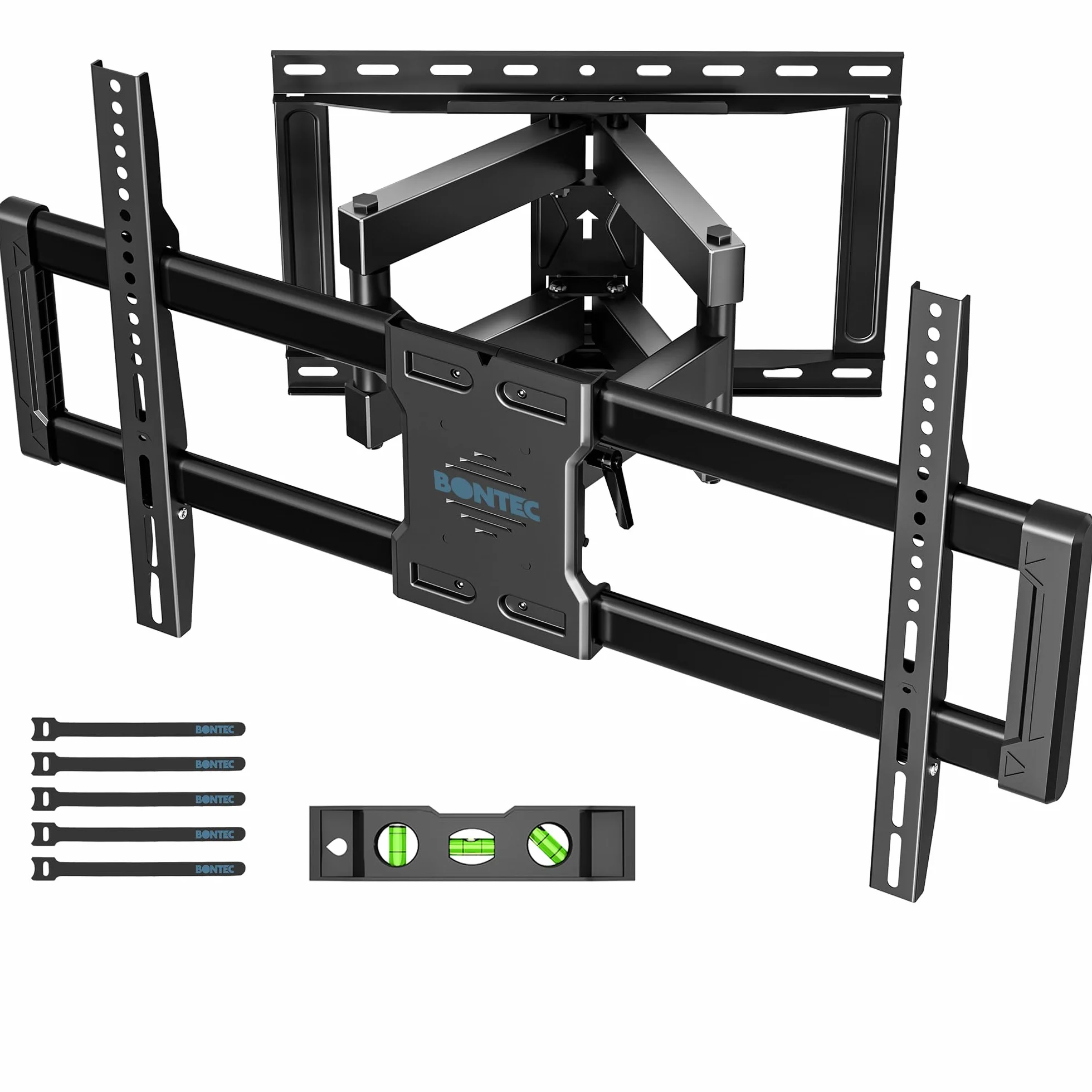 BONTEC Soporte TV Pared 37-85 Pulgadas Movimiento Completo Inclinable Giro Nivelación Extensión 60 kg VESA 600x400 mm