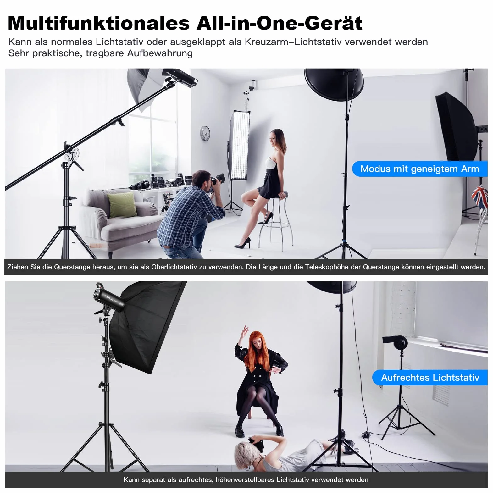 Soonpho 13.2ft/400cm Fotografía Soporte de luz,Soporte de Luz de Aluminio 6.2ft/190cm Boom Brazo y Saco de Arena,aleación de Aluminio Giratorio Soporte de luz para Softbox,reflectores,fotografía