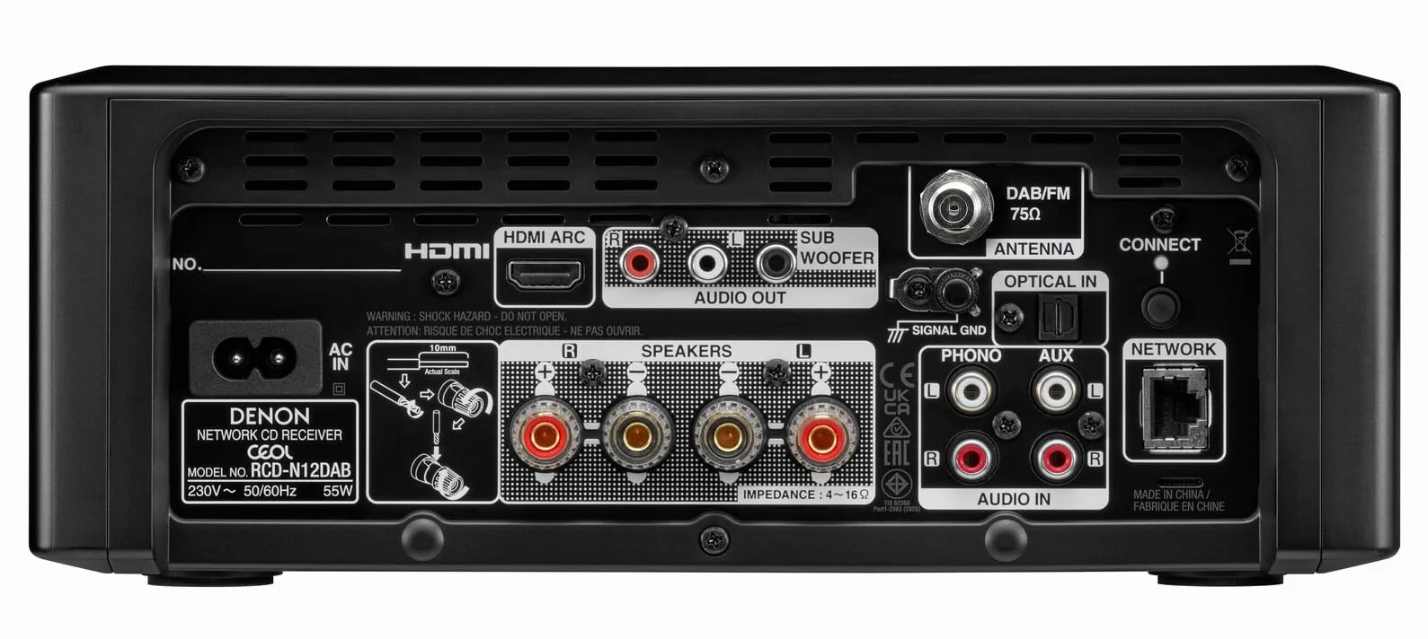 Denon Ceol N12DAB Stereo Negro