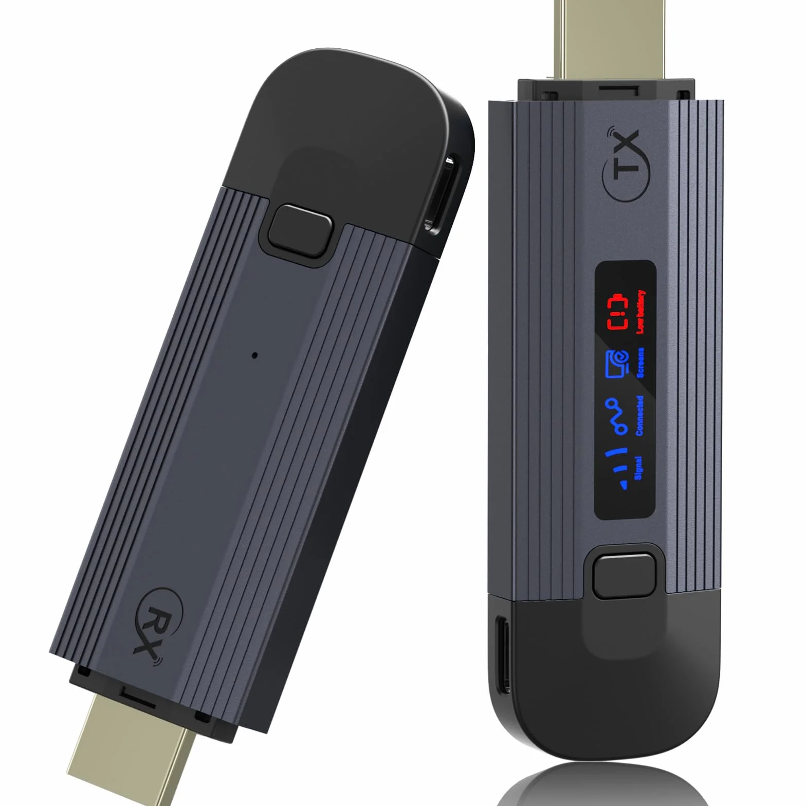 Transmisor y Receptor inalámbricos HDMI 4K, Carcasa de Kit de extensión portátil HDMI con Pantalla led, 2.4G/5G Plug&Play de transmisión de vídeo Desde la computadora portátil/Caja de TV a Monitor