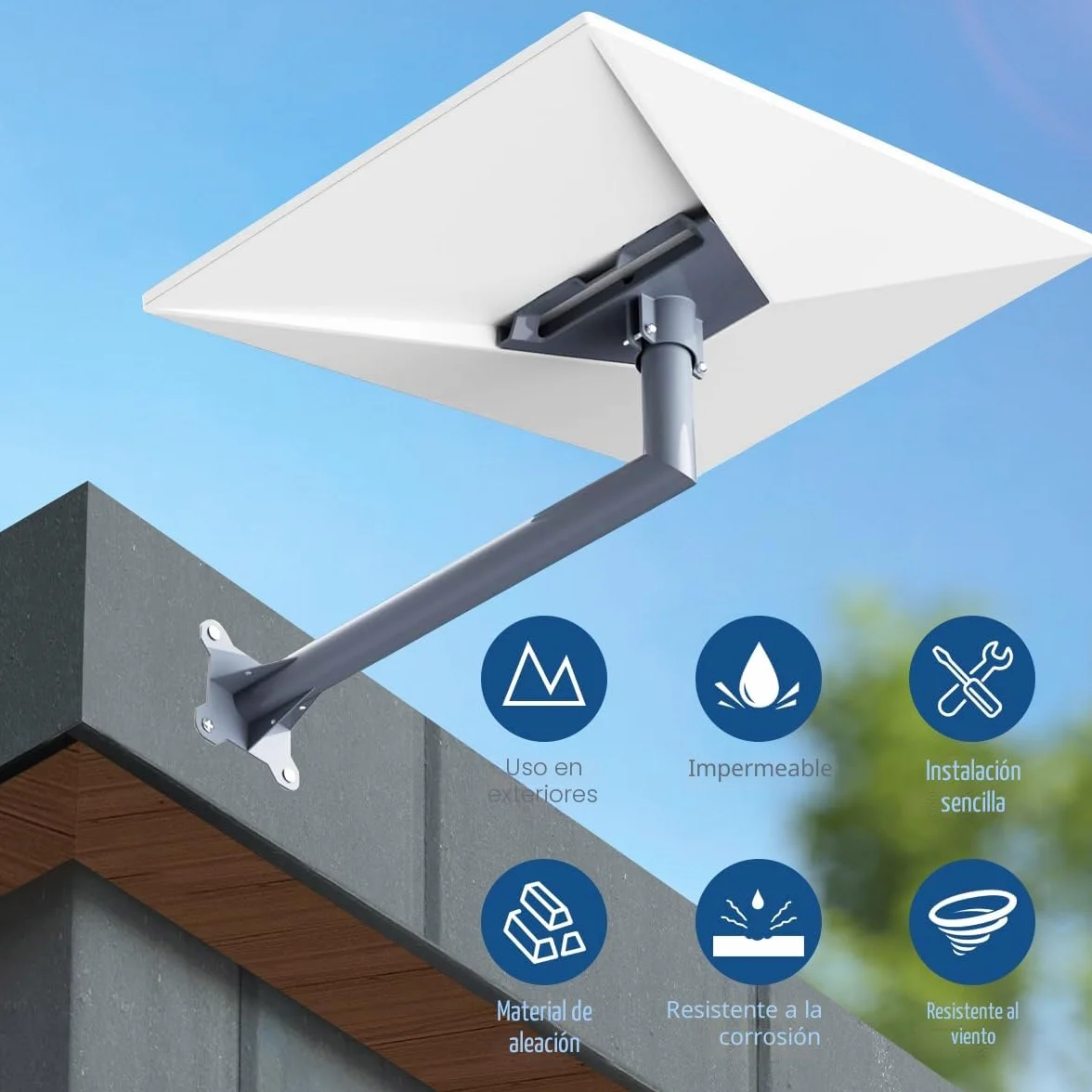 Soporte de Pared Compatible con Starlink Gen 3, Soporte V3 con Adaptador de Montaje en Poste, Kit de Montaje en Poste Compatible con Standard V3, (Largo)