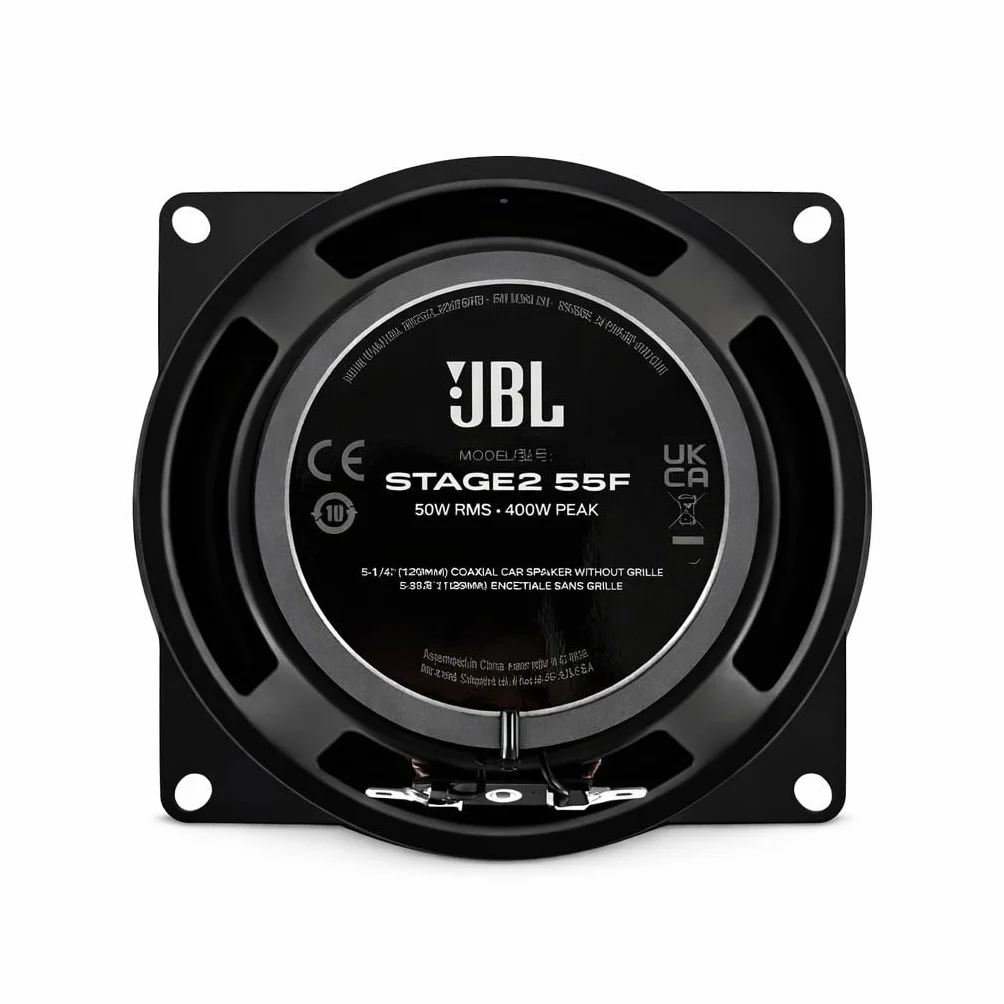 JBL Stage2 55F Gen2 Altavoces coaxiales 2 vías 5,25 Pulgadas 50 W RMS, 400 W Pico, 4 Ω, 89 dB, woofer Polipropileno Plus One™, Tweeter Pei, diseño Compacto, Sonido Claro