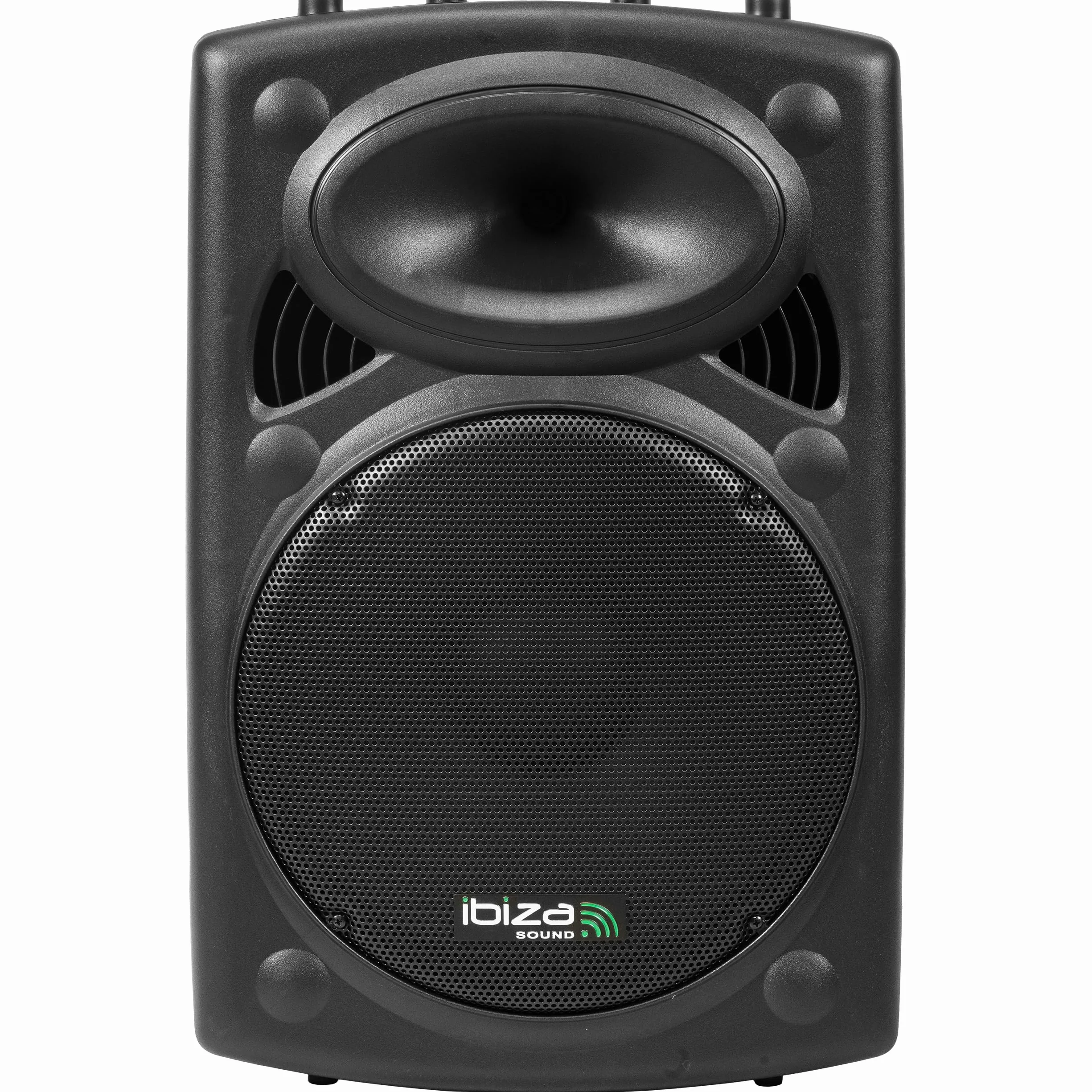 Ibiza - SLK15A-TWS- Altavoz Activo Plug & Play de 38 cm/15», 800 W con Amplificador Integrado - Bluetooth, USB, SD y AUX - Función TWS - Negro