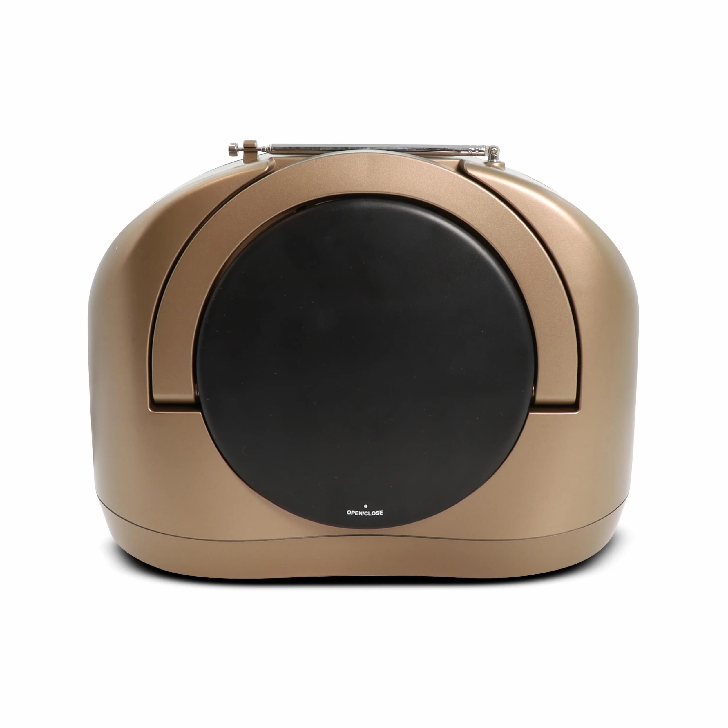 Mooov 477406 - Reproductor de CD portátil, Lector CD Audio CD-R/CD-RW, Radio FM, Puerto USB para MP3, Sonido estéreo de 4W, asa ergonómica, Funciones Sleep e ID3, Copper & Black
