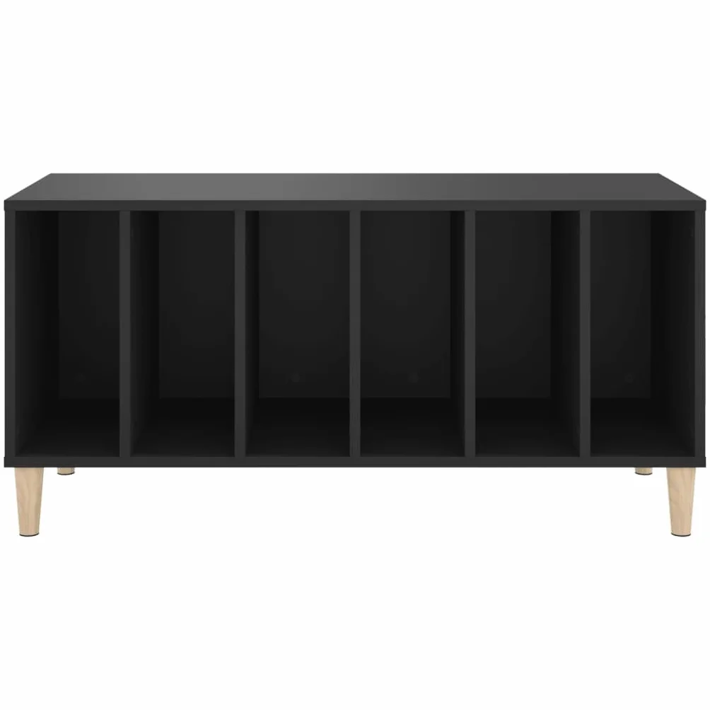 ZEYUAN Mueble para Discos Madera contrachapada Negro 100x38x48 cm, Estanteria CD, Mueble Tocadiscos, Mueble para Discos, Mueble para Vinilos, Mueble para Tocadiscos - 831974
