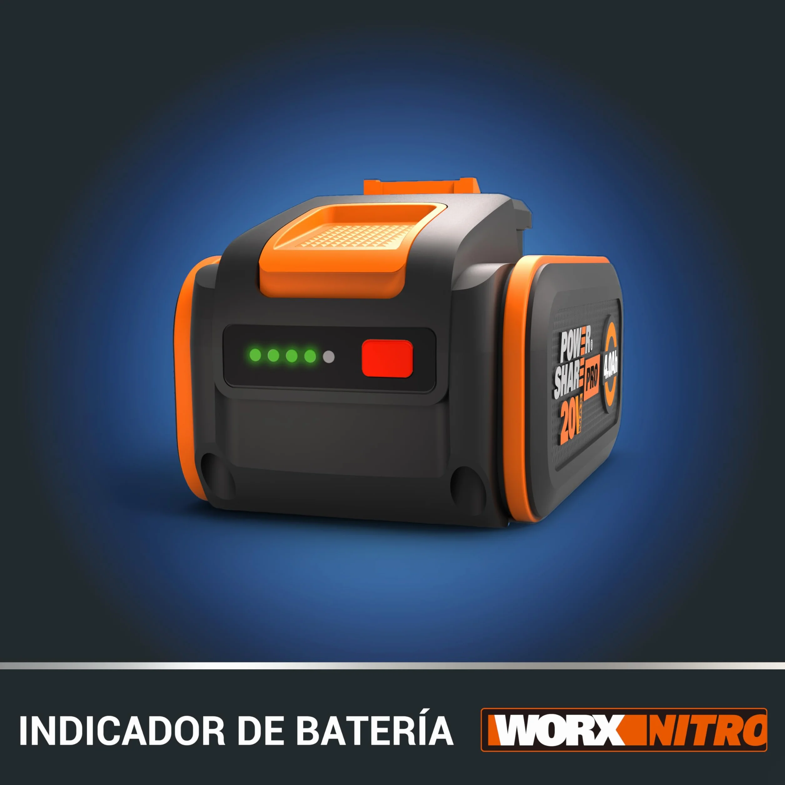 WORX PowerShare Pro WA3644 Batería Recargable Iones de Litio 20V 4,0 Ah