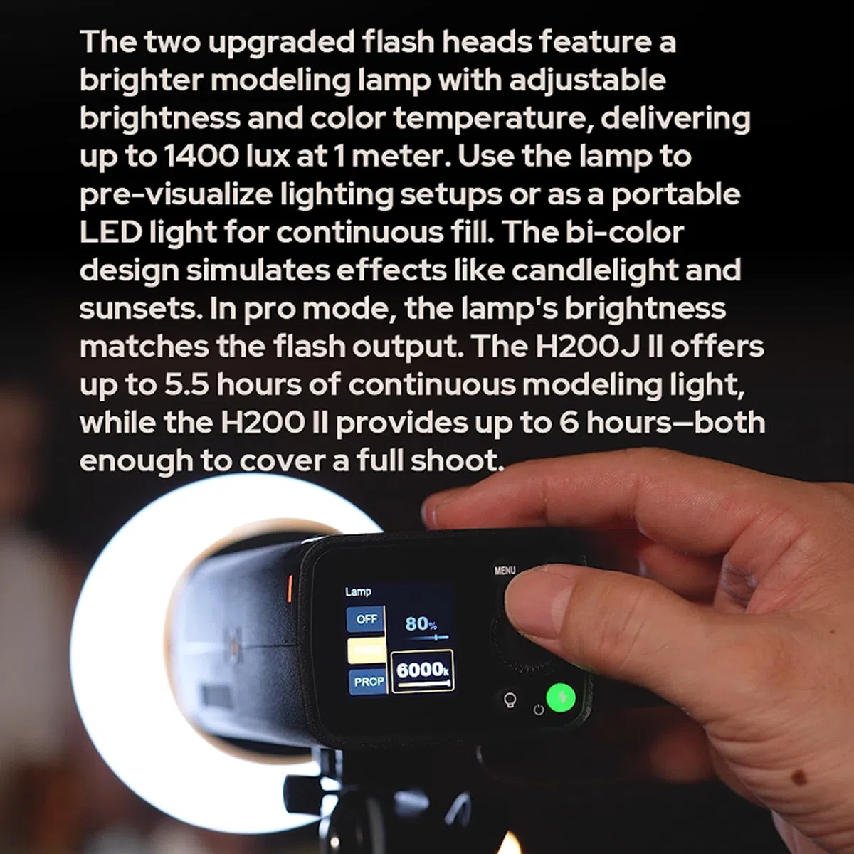 Godox AD200 Pro II AD200Pro II de 200 W y 2,4 G Flash estroboscópico, 500 Destellos de máxima Potencia, Flash monoluz de Bolsillo Speedlite TTL Reciclado de 0,01 a 1,8 s para cámaras DSLR