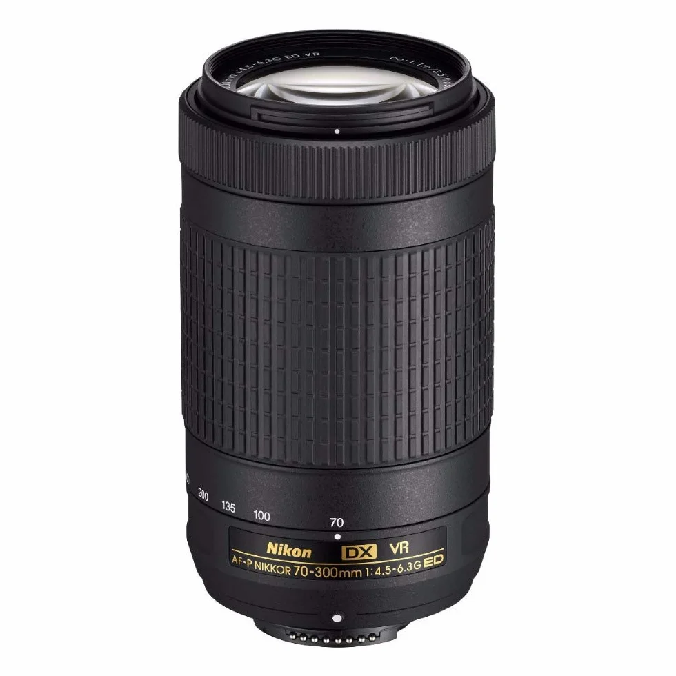 Nikon JAA829DA - Objetivo para cámara réflex AF-P DX 70-300 4.5-6.3G VR SD2, color negro
