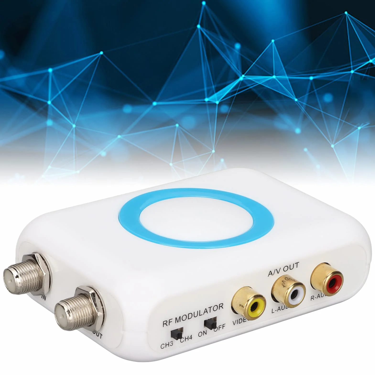 PUSOKEI Modulador RF Convertidor HDMI a RF, NTSC PAL TV CATV Modulador, Entrada HD A/V F Hembra Salida RF VHF Demodulador Convertidor para CATV Doméstico