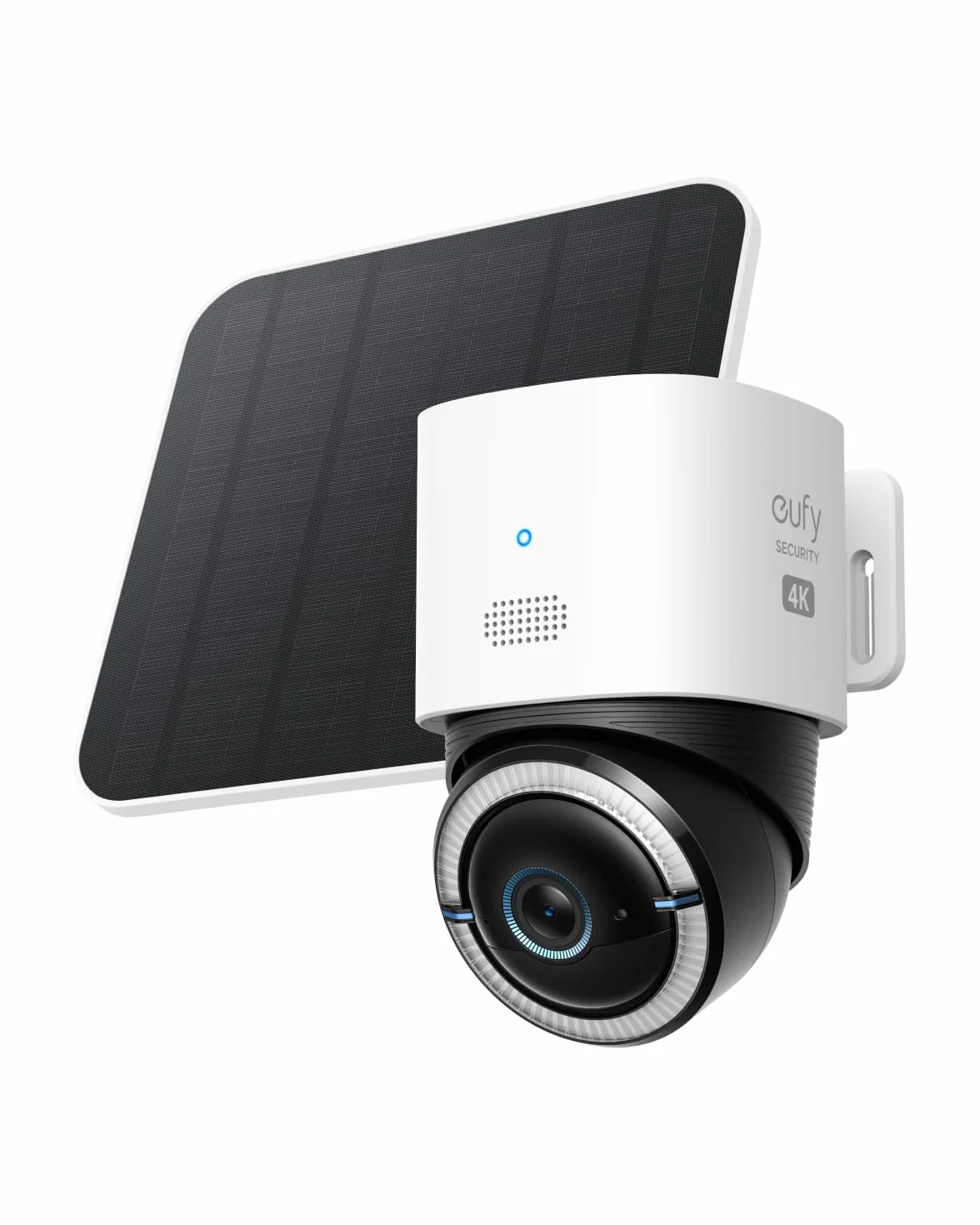 eufy Security Camara vigilancia WiFi Exterior 4G LTE CAM S330, 4K UHD con Movimiento Horizontal y Vertical, Panel Solar, Seguimiento IA de Personas/vehículos, con Sim Card (Reacondicionado)