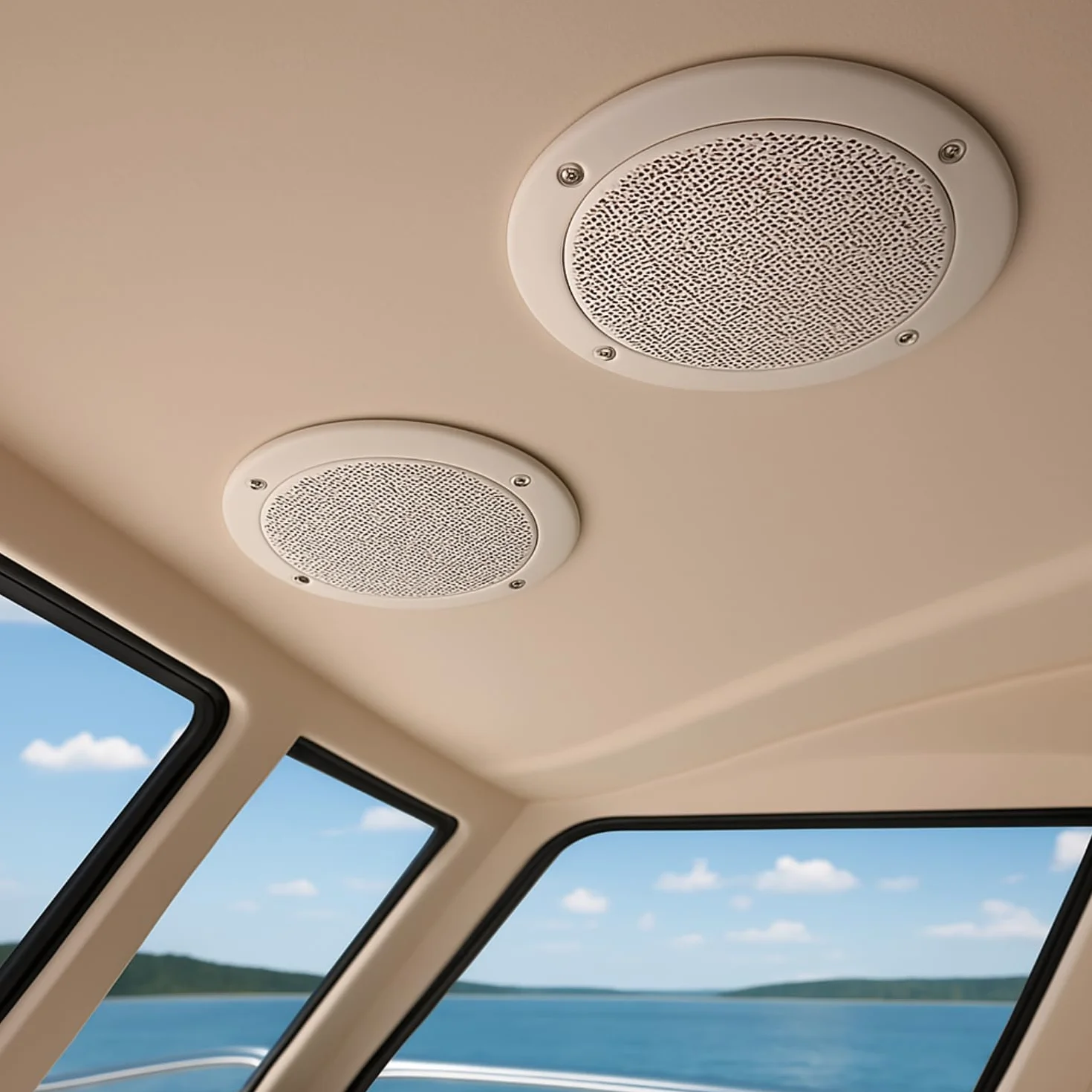 ADAKAT Pack de 2 Altavoces Exteriores Integrados, 20W RMS, 100W de Potencia Musical