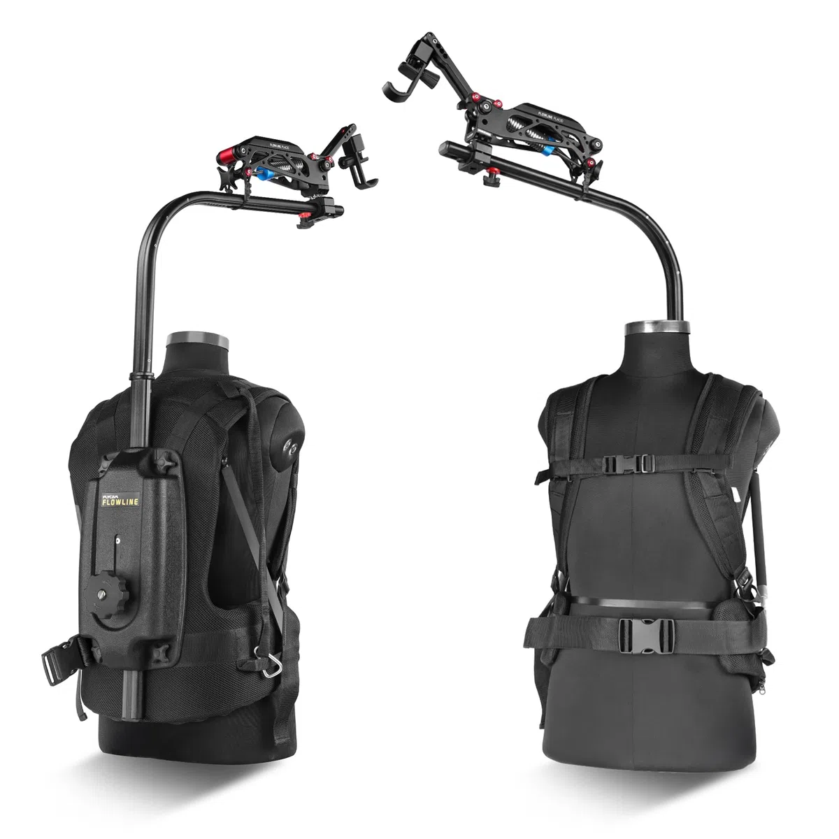 FLYCAM Flowline Chaleco Starter con Brazo 2 Ejes Placid 5-7,5 kg Kit cámara | Brazo preinstalado con dos muelles de tensión intercambiables; incluye cuerda de seguridad para uso en producción a mano