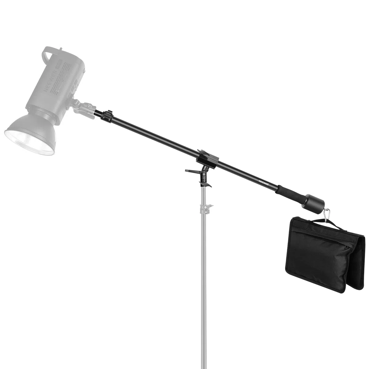 NEEWER Brazo Trípode, 35" a 61" (89 a 155cm) con Contrapeso de 1,5KG y Saco de Arena, Tornillo de 1/4" Compatible con Softbox, Luz de Estudio, Flash, Paraguas, Anillo de Luz, Carga Máxima: 5KG