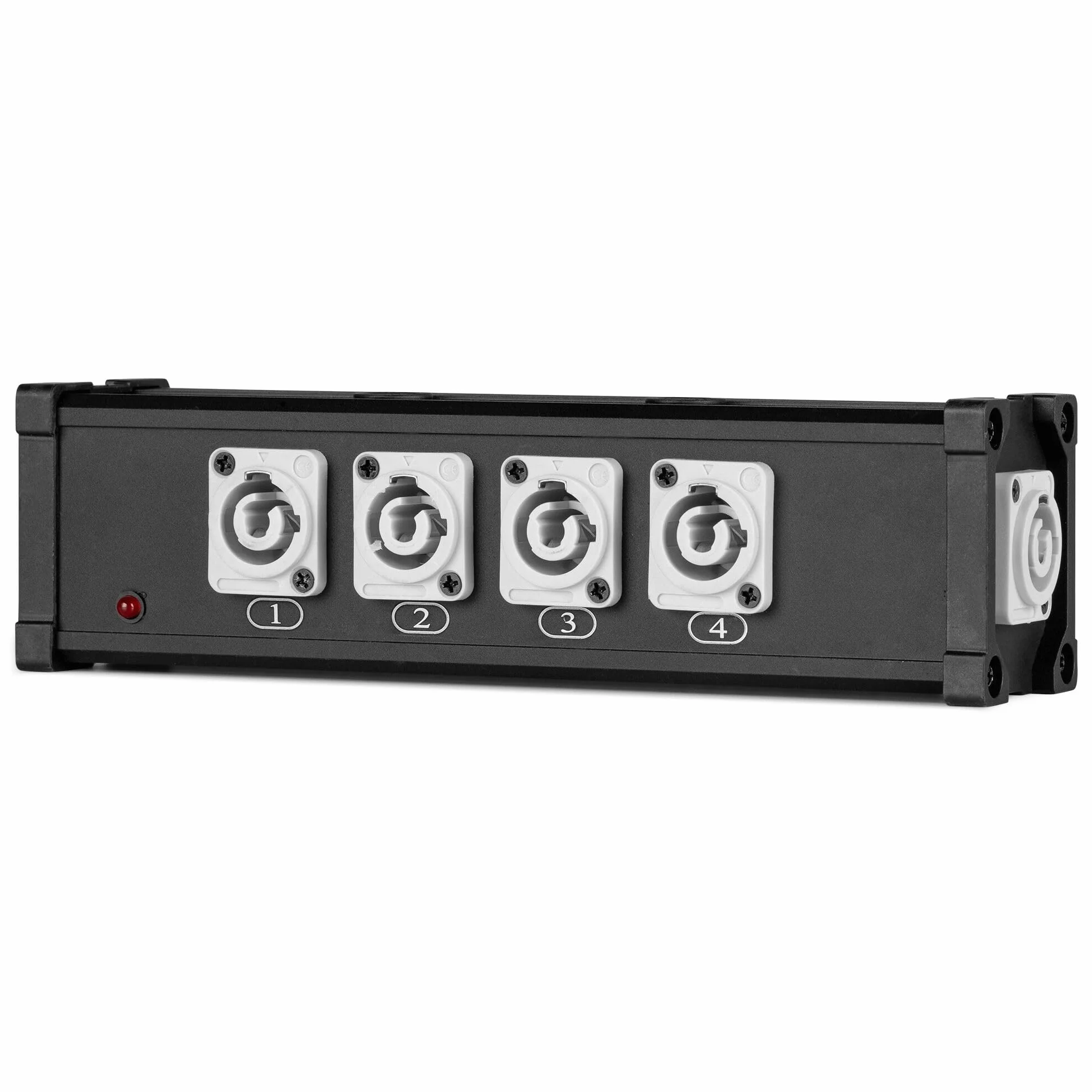 Power Dynamics Connex PSB25 Divisor de potencia PowerCon de 5 vías, distribución de energía portátil, 5 salidas PowerCon, conexiones seguras Twist-Lock, caja de escenario para actuaciones en escenario