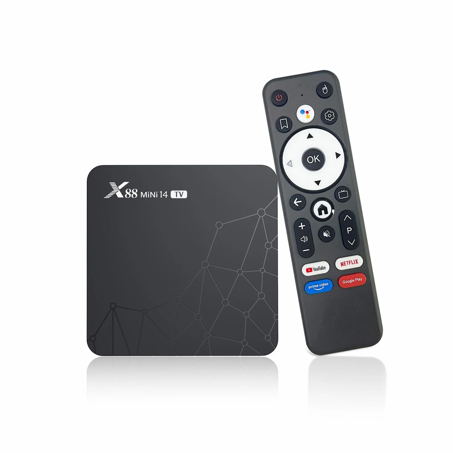 Android TV Box 4K HDR10 RK3518 Quad-Core 14,2GB RAM 16GB ROM WiFi 6 Bluetooth 5.2 Control por Voz