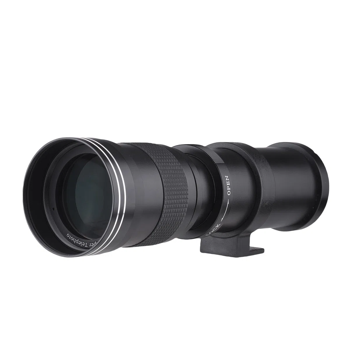 Andoer Objetivo de zoom para cámara MF F/8.3-16, 420-800 mm, montaje en T, universal, rosca 1/4, repuesto de superteleobjetivo completo compatible con cámaras EF/EF-S