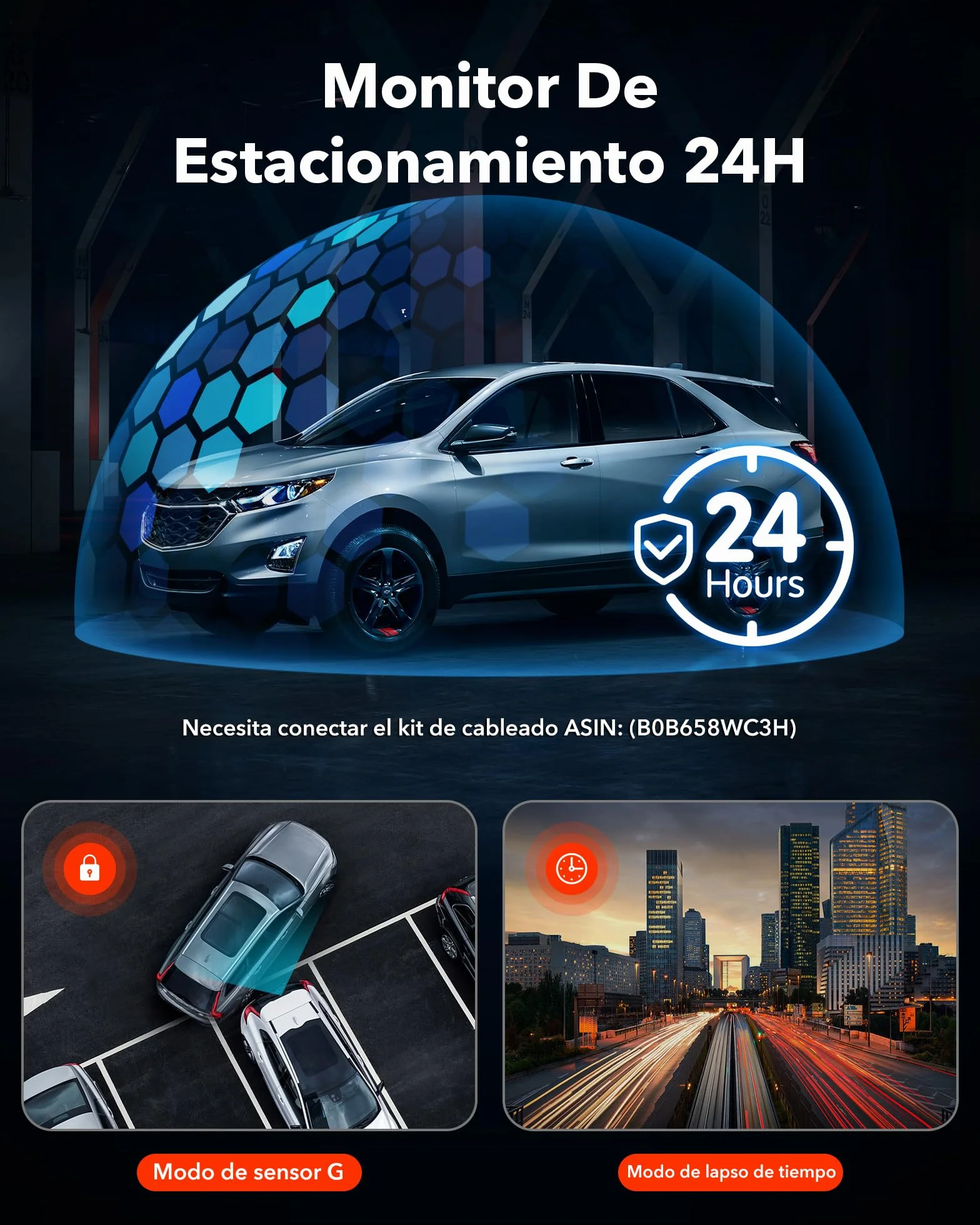 REDTIGER Dashcam 4K/2.5K Delantera y Trasera con STARVIS 2,Pantalla IPS de 3,18 Pulgadas, Tarjeta de 128 GB, WiFi de 5,8 GHz, GPS, WDR Gran Angular de 170°, Admite hasta 256 GB (F7NP)