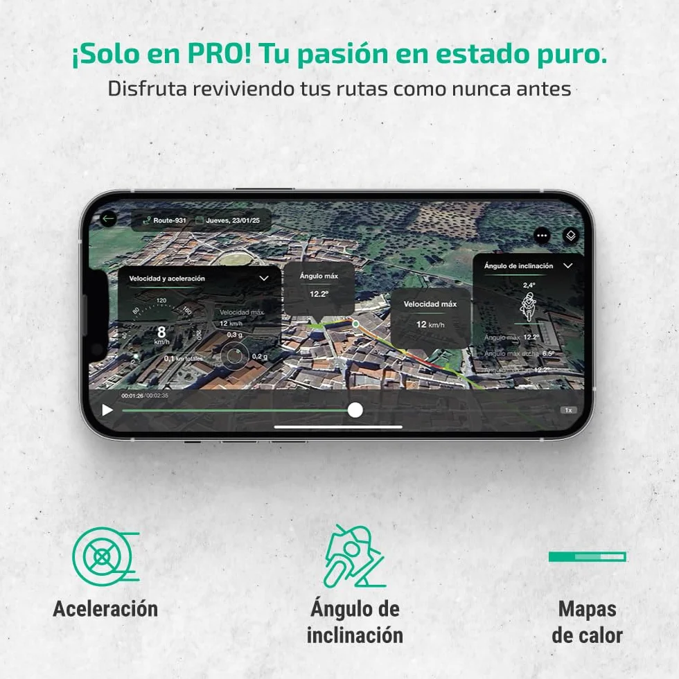 KOMOBI Pro MAX Localizador GPS para Moto con Alarma Antirrobo, Seguimiento en Tiempo Real, Detección de Accidentes y Aviso al Móvil. 3 años de suscripción