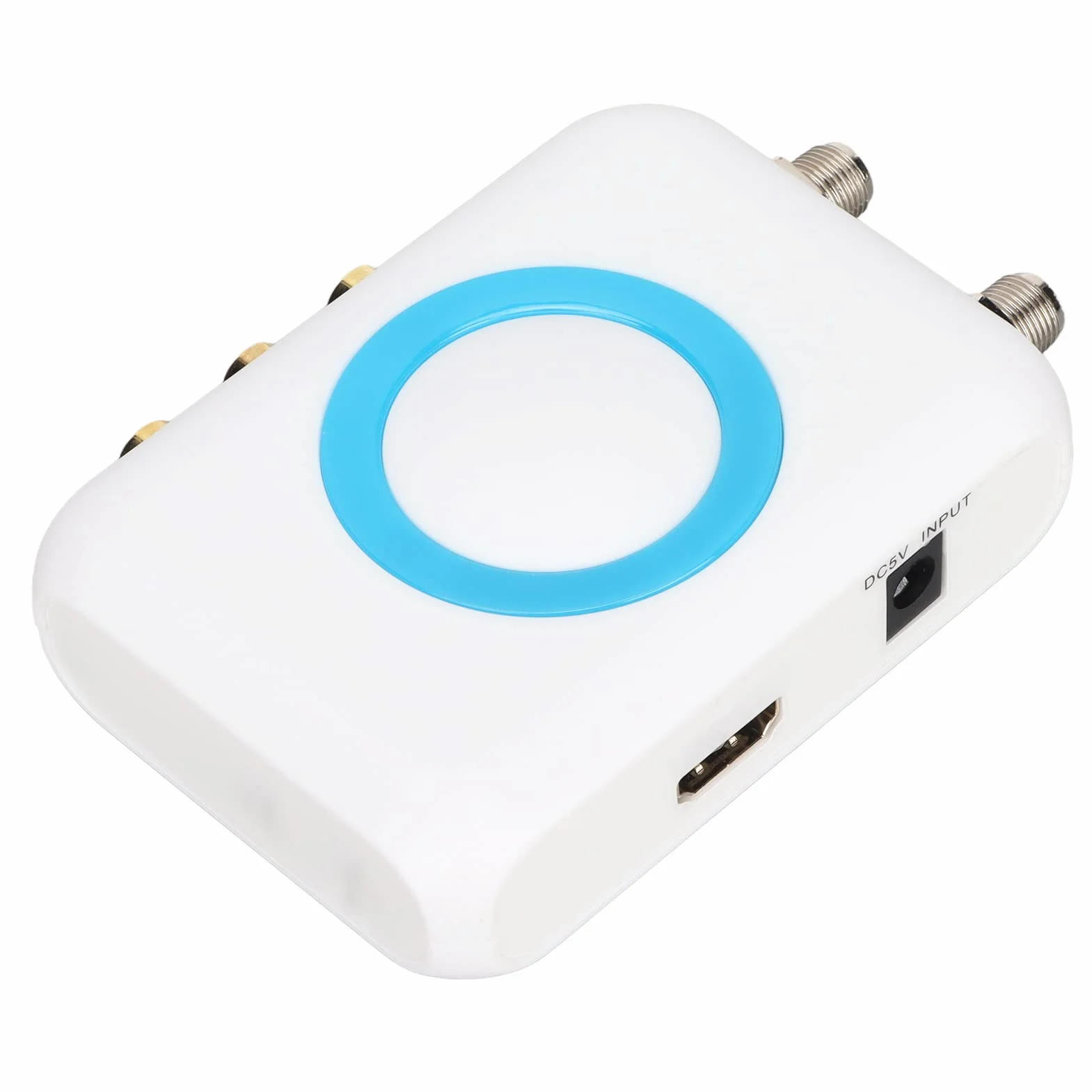 Dioche Adaptador Coaxial a Hdmi Adaptador Coaxial a Hdmi para TV Abs Hdm66 Modulador HD Compatible con Salida de Formato PAL Ntsc Modulador a RF para Reemplazo de TV en Casa
