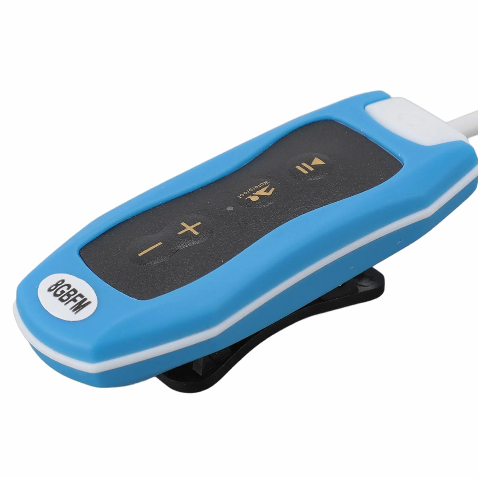 Reproductor de MP3 Resistente Al Agua 8GB IPX8 USB2.0 Reproductor de MP3 Deportivo con Auriculares y ClipBroadcast, Reproductor de Música para Bucear y Surfear (8GB)
