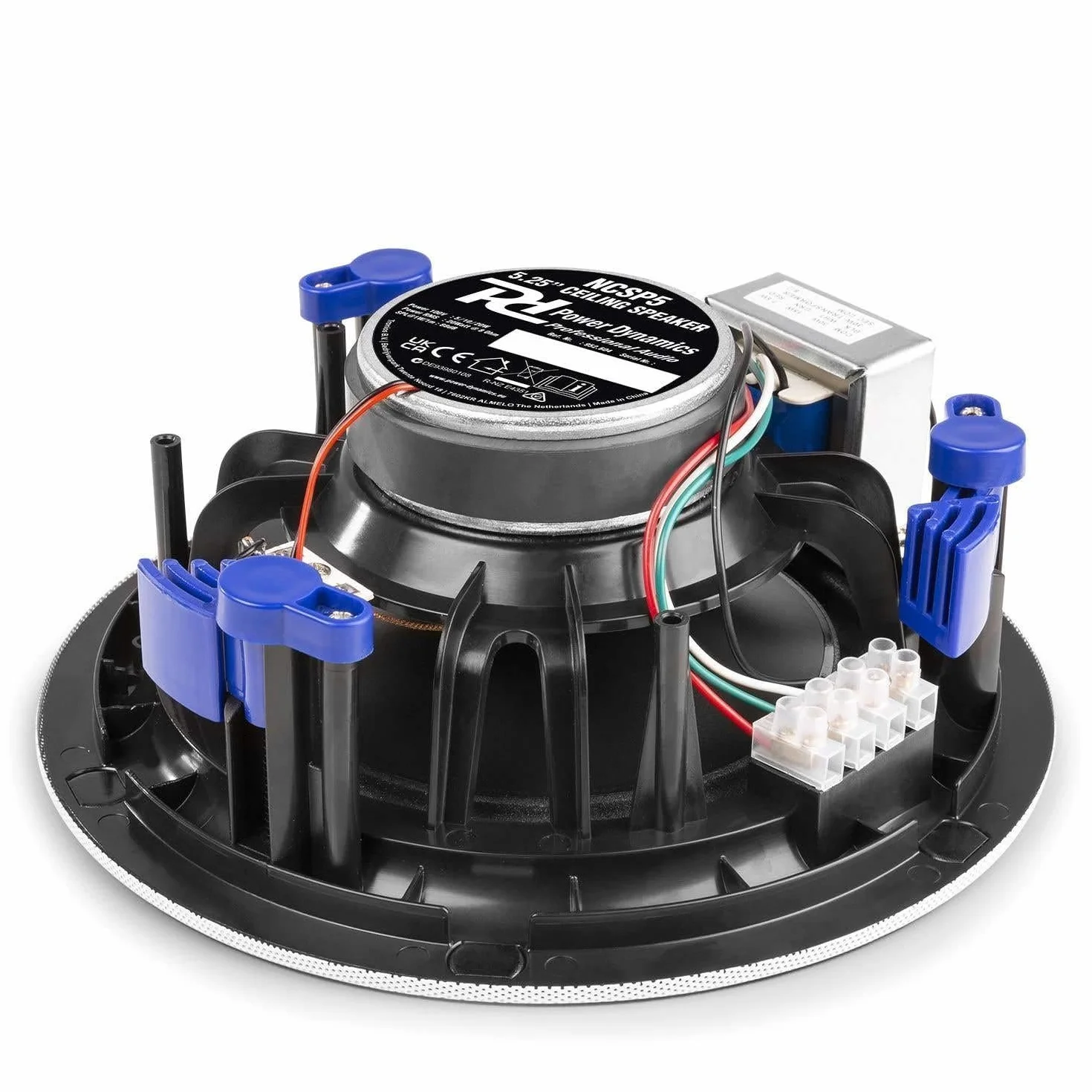 Power Dynamics NCSP5 Altavoz de Techo 100V 5,25 Pulgadas 20W 8 Ohmios Rejilla Metálica