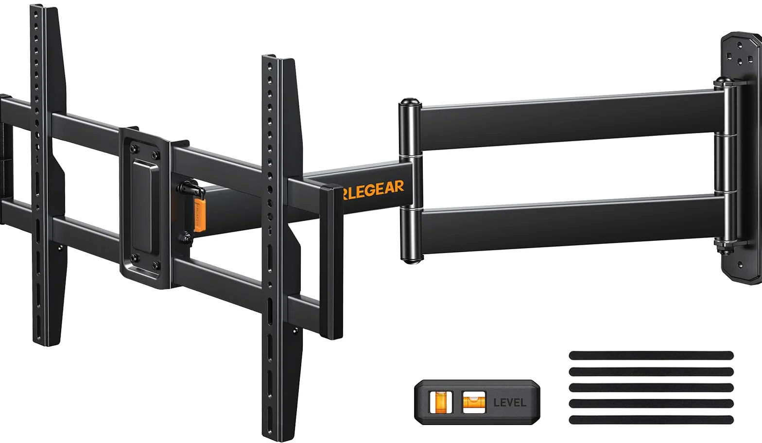 Perlegear Soporte TV Pared Brazo Articulado Extralargo 32-75 Pulgadas Inclinable Giratorio VESA 600x400 mm 45kg